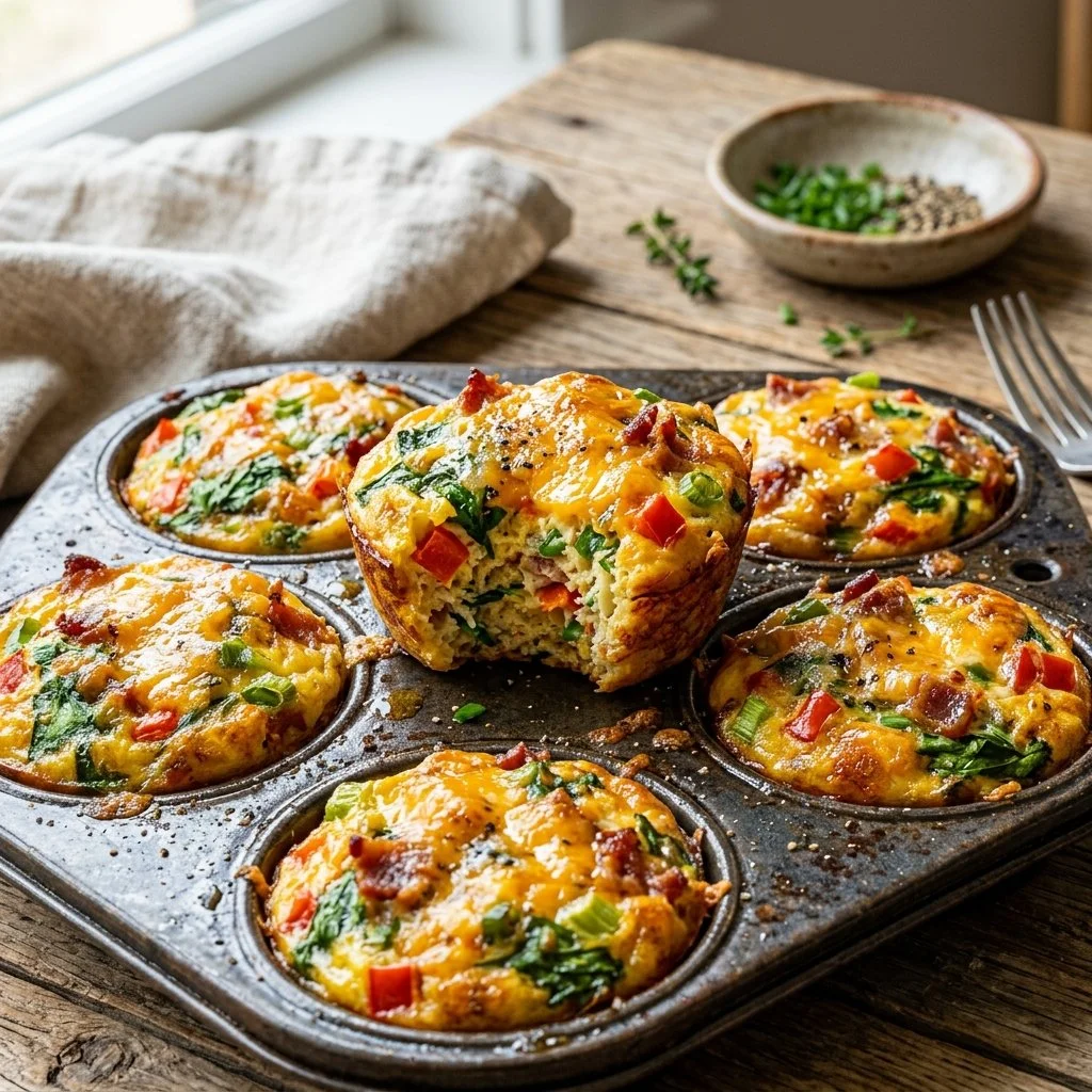 Delicious Baked Egg Muffins prepared for a nutritious breakfast option