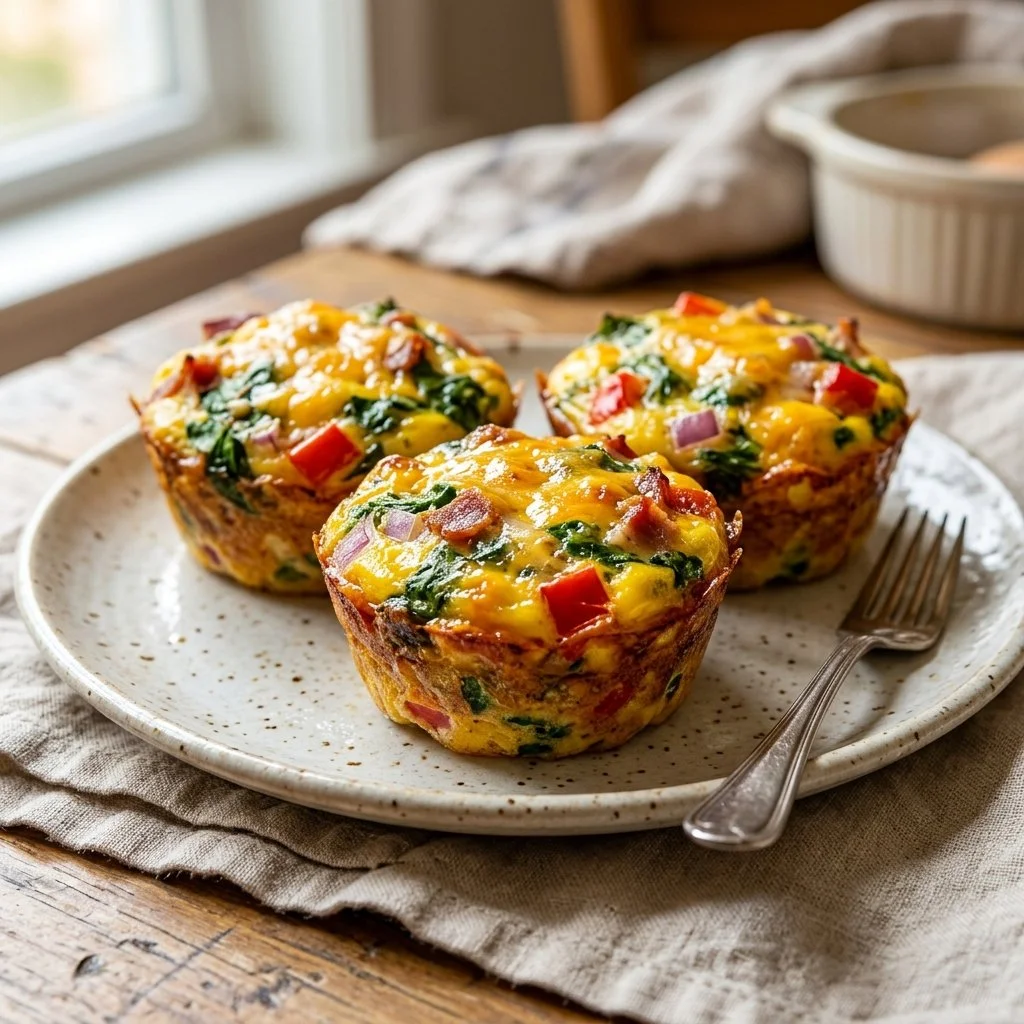Healthy egg muffins loaded with vegetables and protein for a nutritious breakfast