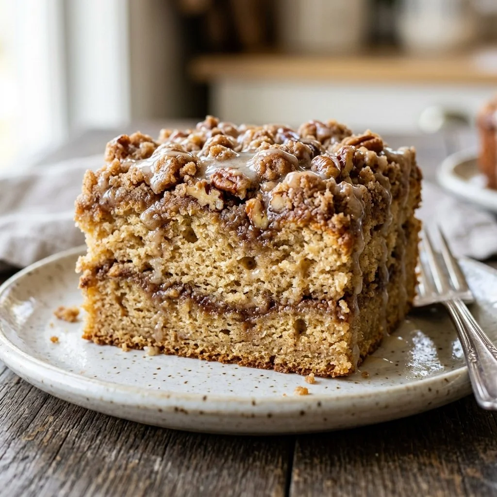Delicious Sour Cream Coffee Cake with a rich texture and flavor