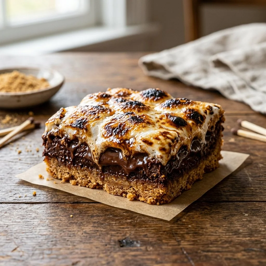 Delicious S'mores Bars with chocolate, marshmallows, and graham crackers