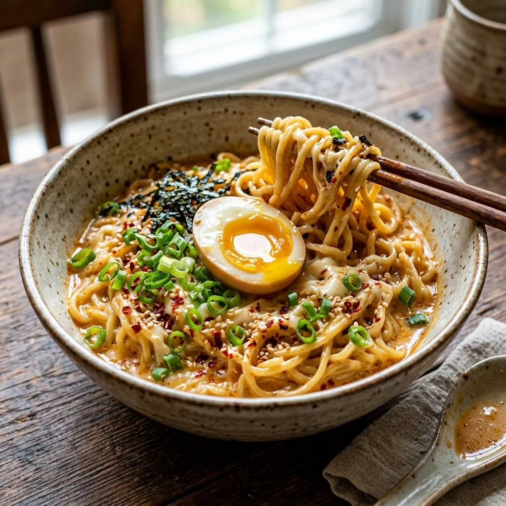 Delicious viral TikTok Ramen recipe with vibrant ingredients and easy steps.