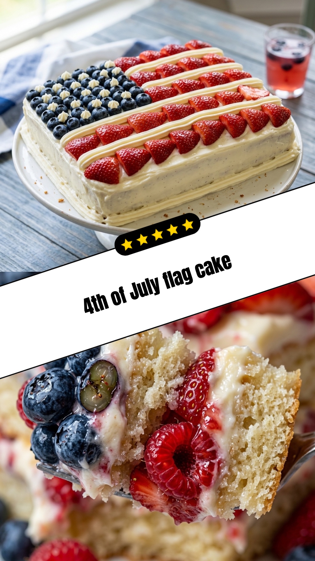 4th of July flag cake - pin