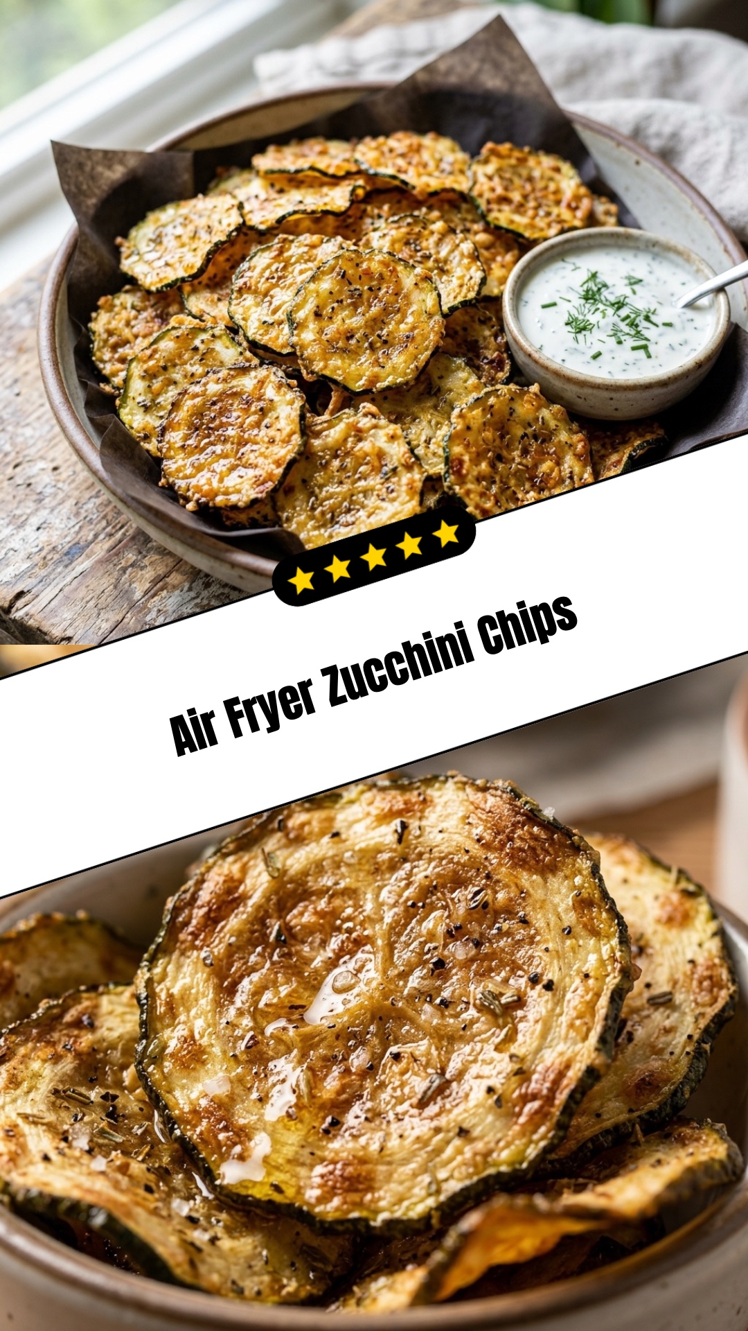 Air Fryer Zucchini Chips - pin