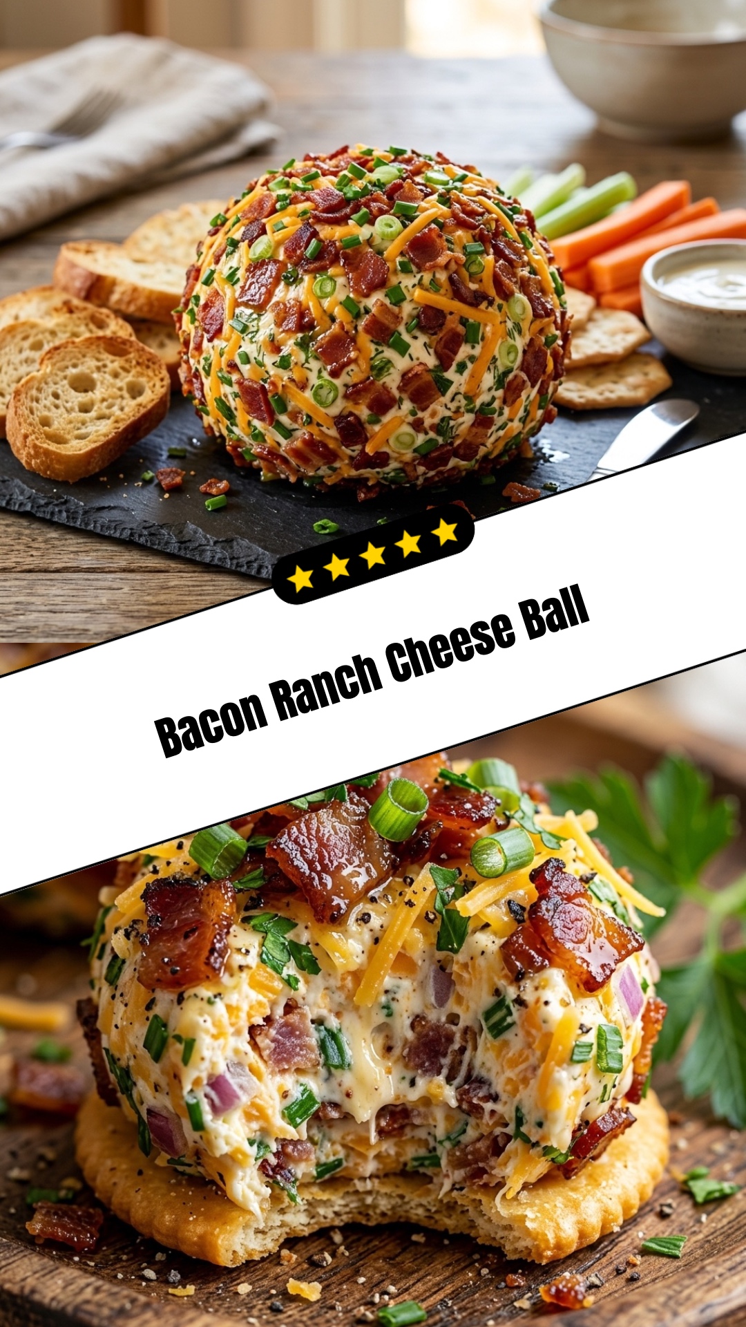 Bacon Ranch Cheese Ball - pin