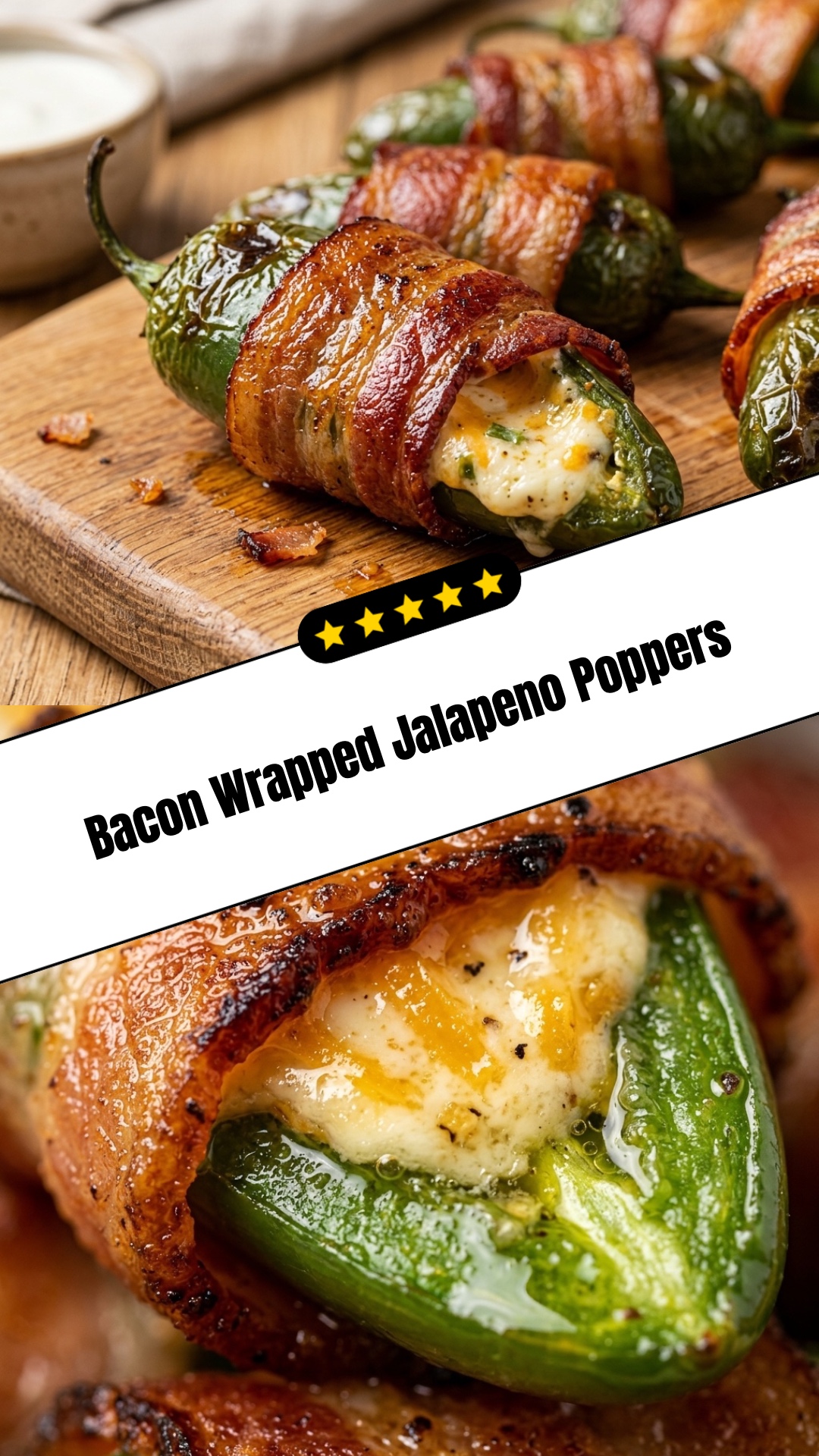 Bacon Wrapped Jalapeno Poppers - pin