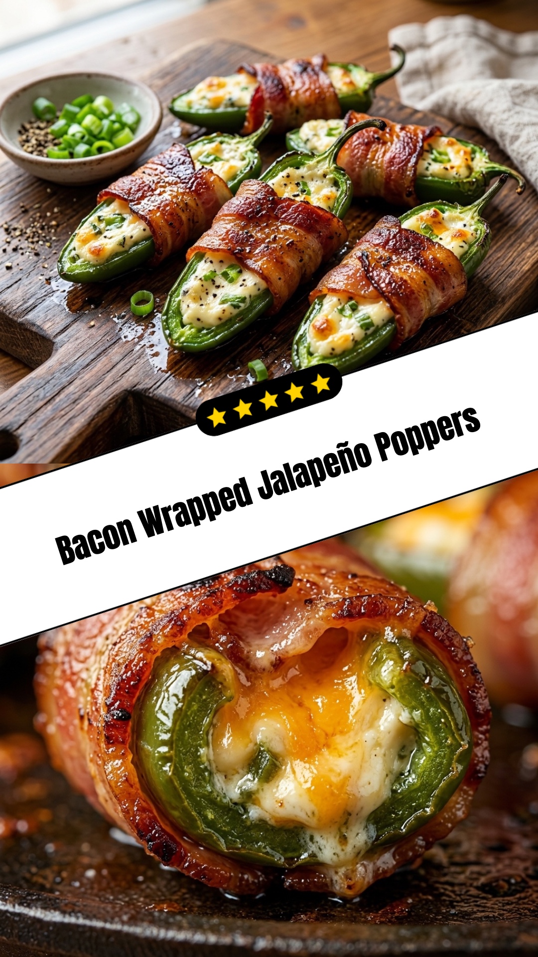 Bacon Wrapped Jalapeño Poppers - pin