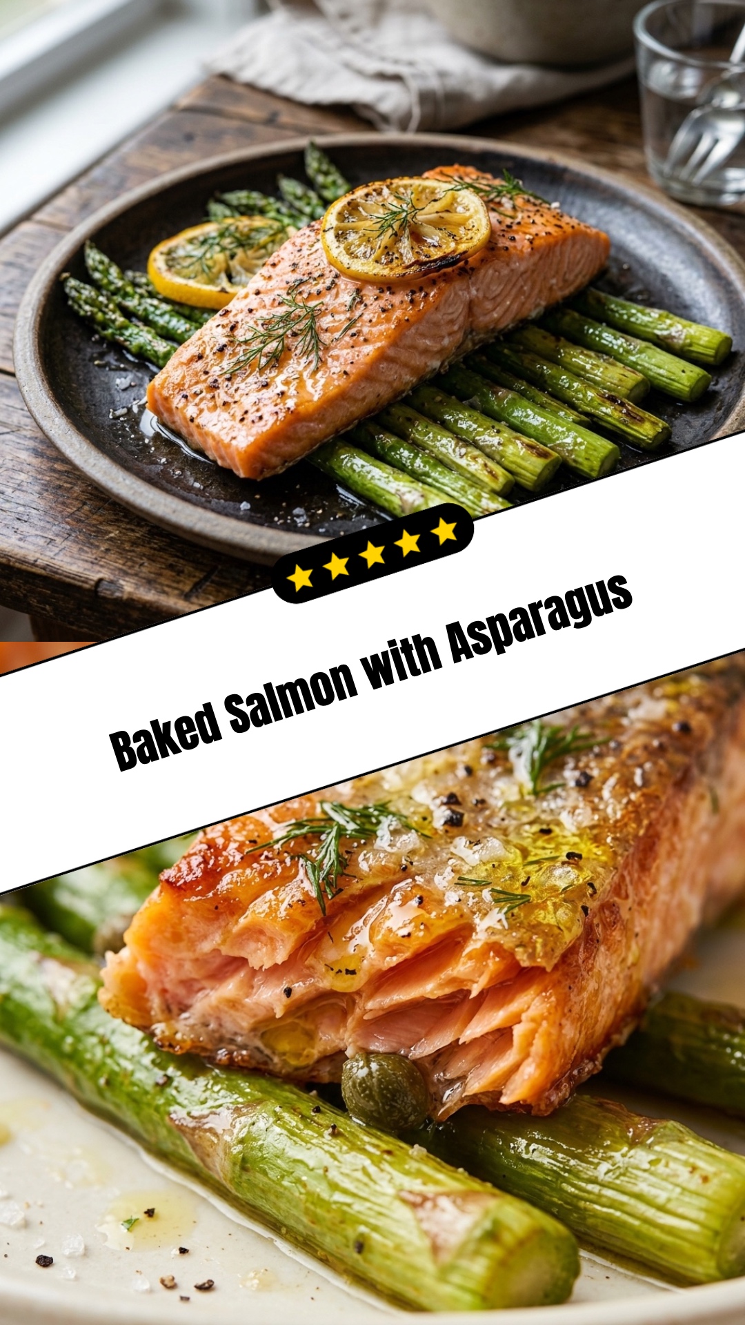 Baked Salmon with Asparagus - pin