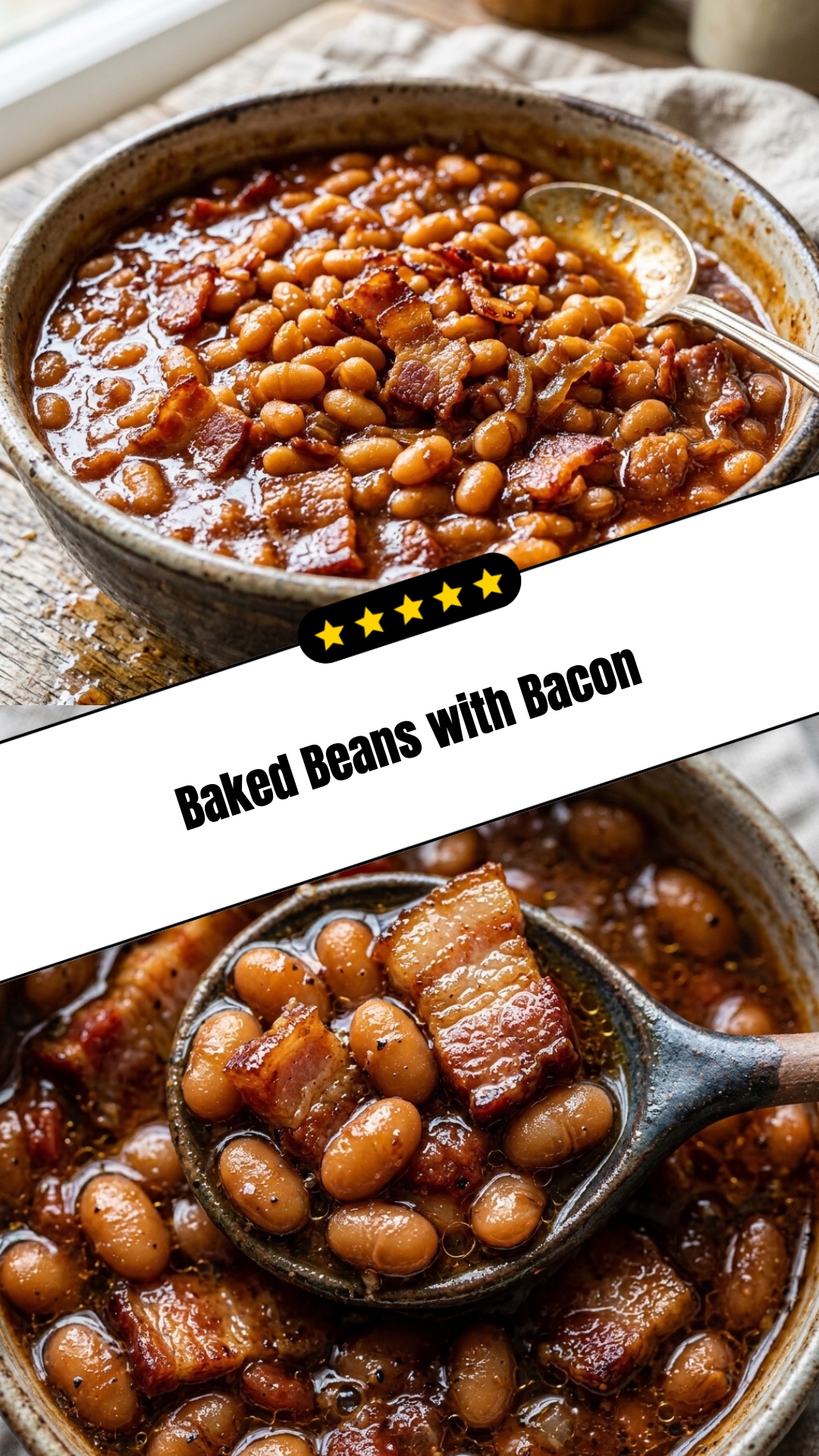 Baked Beans with Bacon - pin