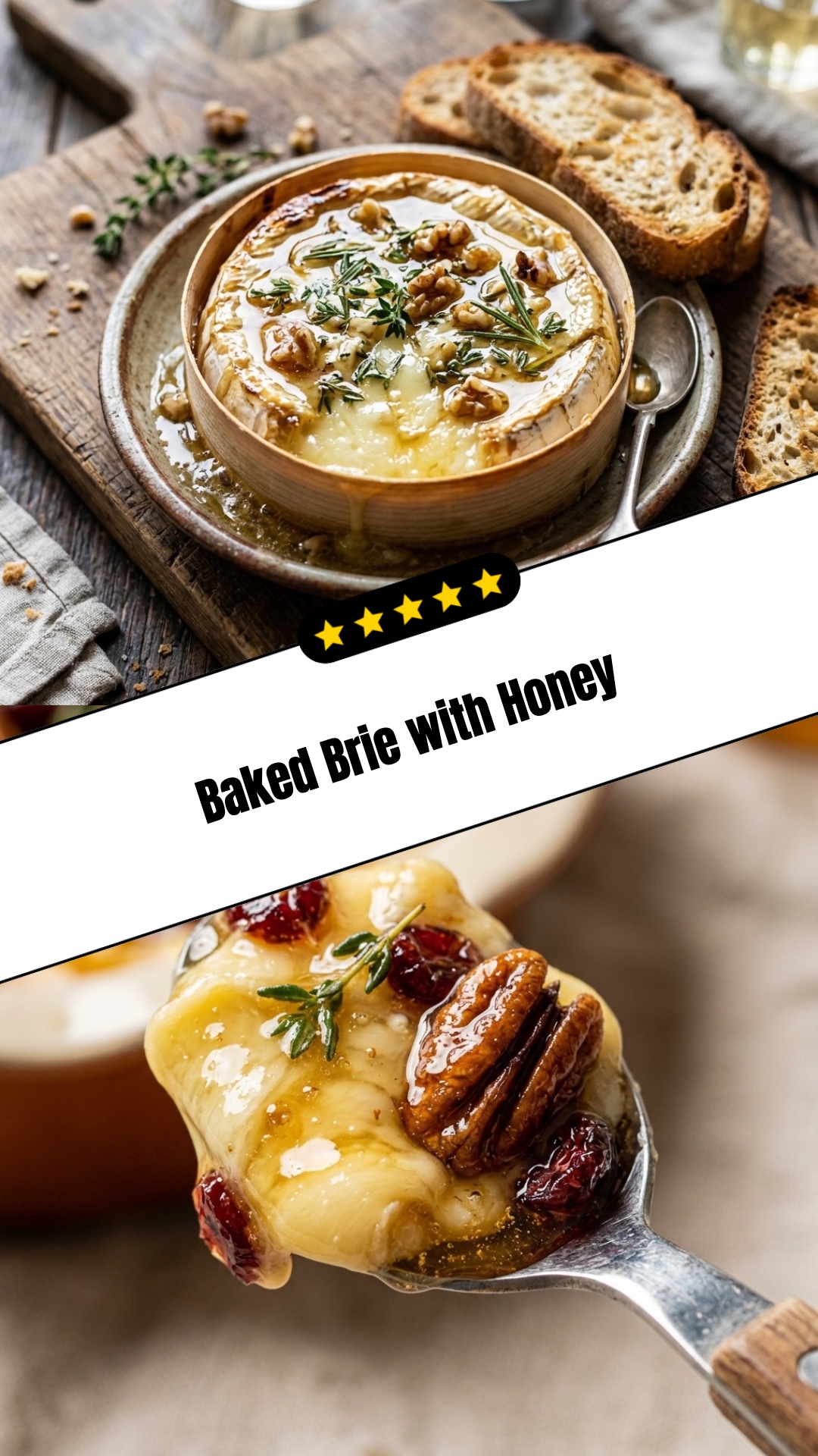 Baked Brie with Honey - pin