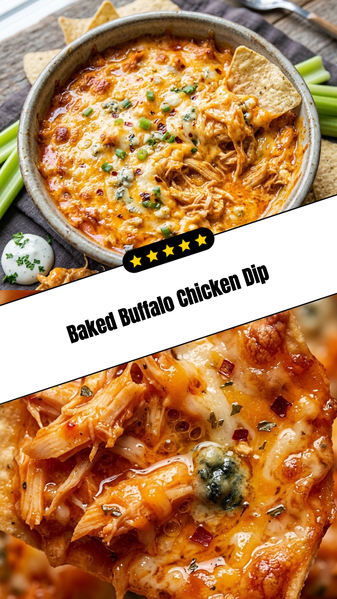 Baked Buffalo Chicken Dip - pin