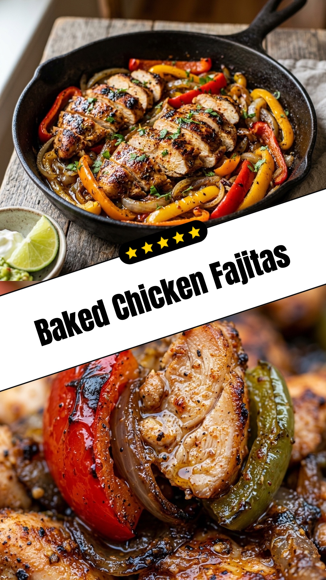 Baked Chicken Fajitas - pin