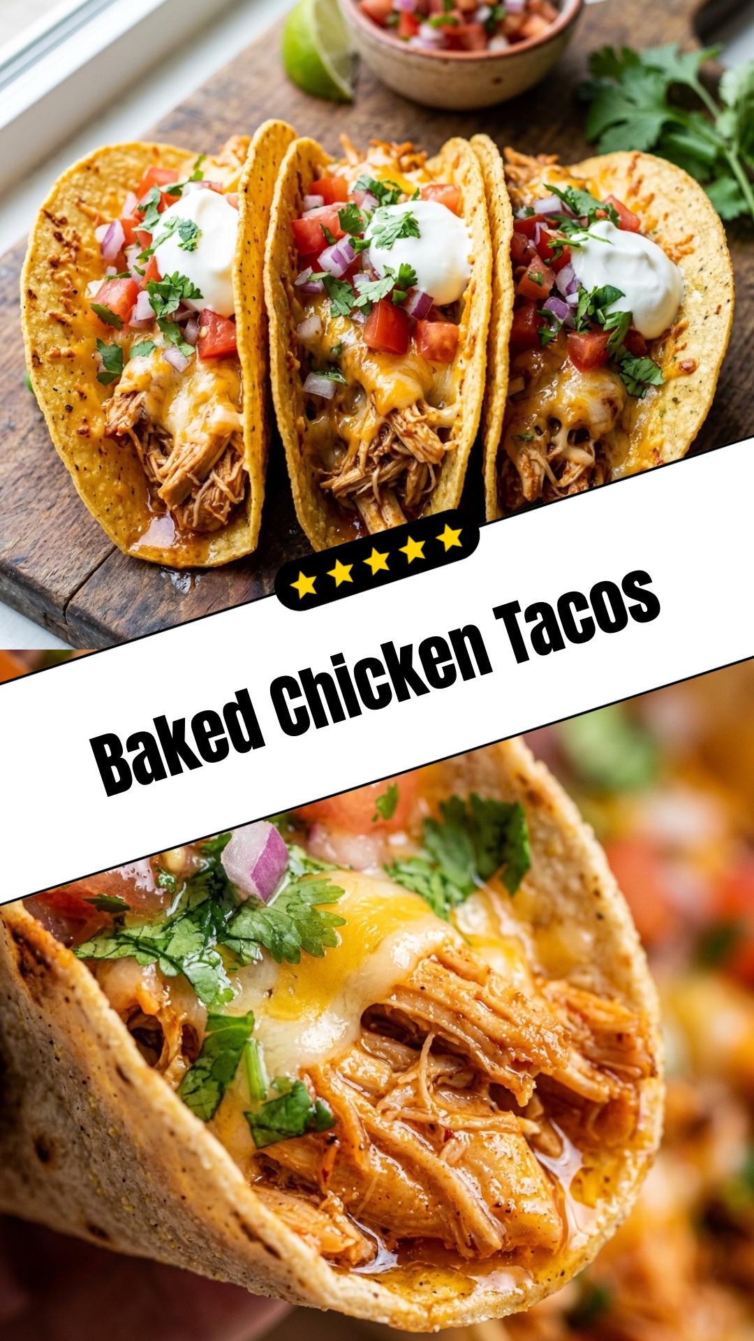 Baked Chicken Tacos - pin