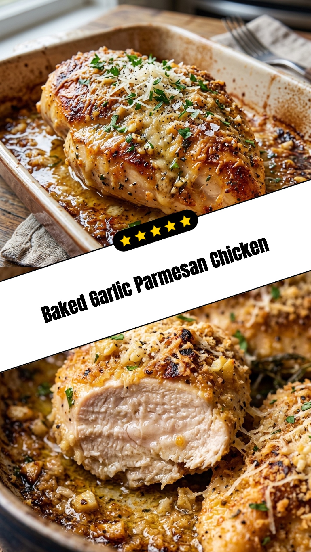 Baked Garlic Parmesan Chicken - pin