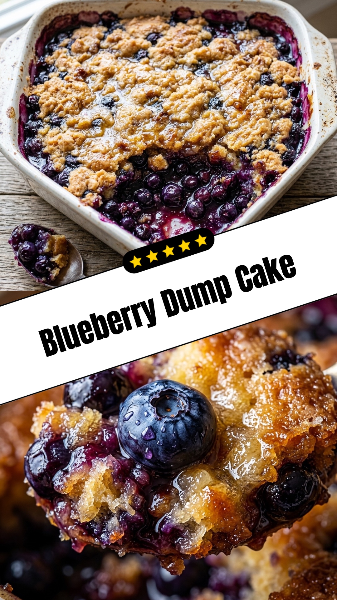 Blueberry Dump Cake - pin