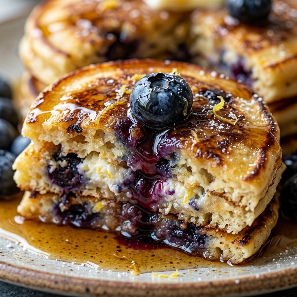 Blueberry Lemon Ricotta Pancakes