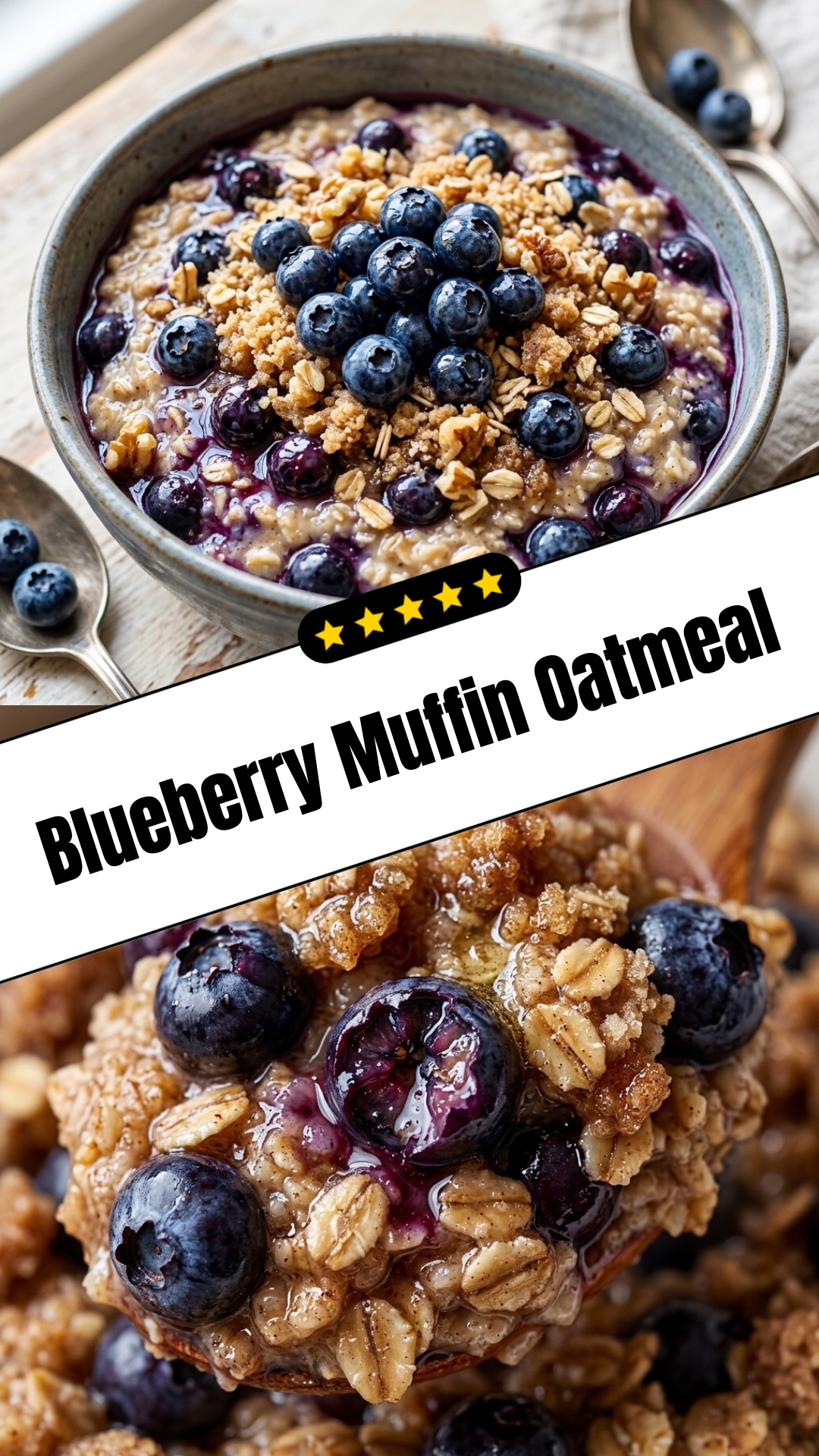 Blueberry Muffin Oatmeal - pin