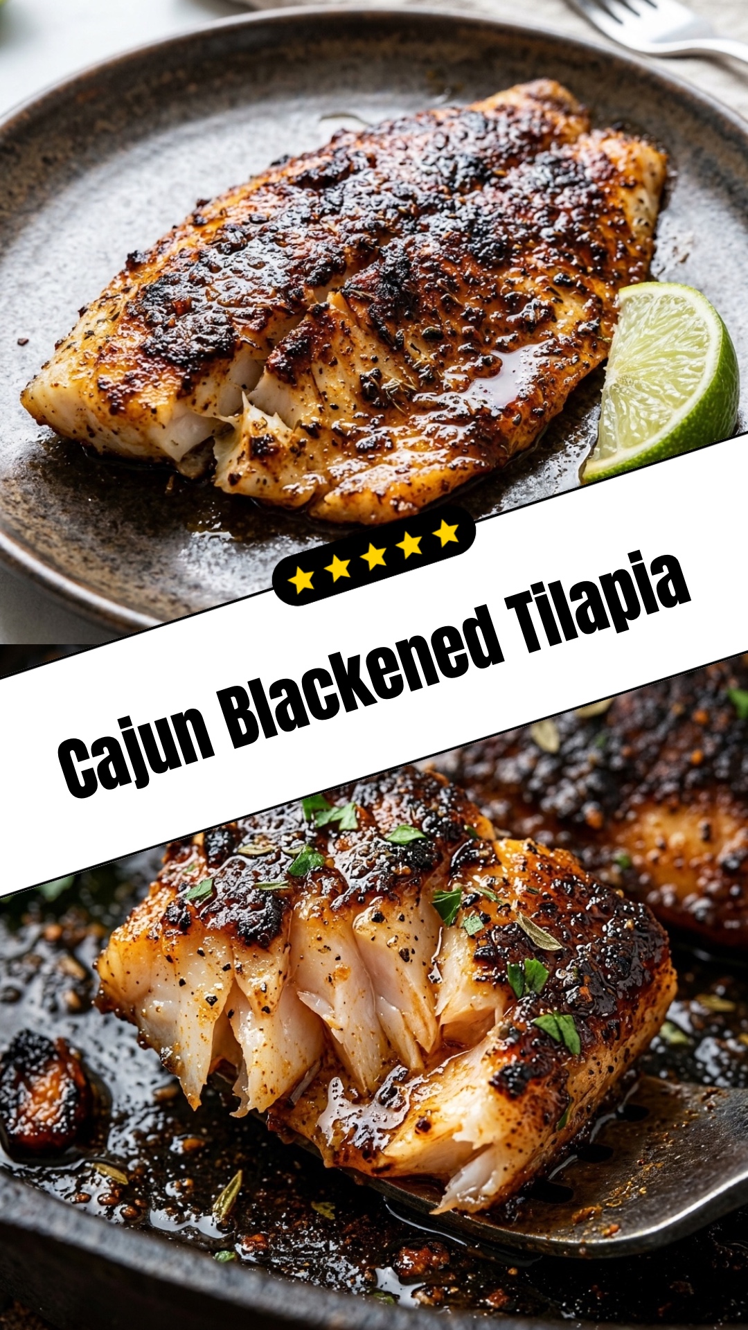 Cajun Blackened Tilapia - pin