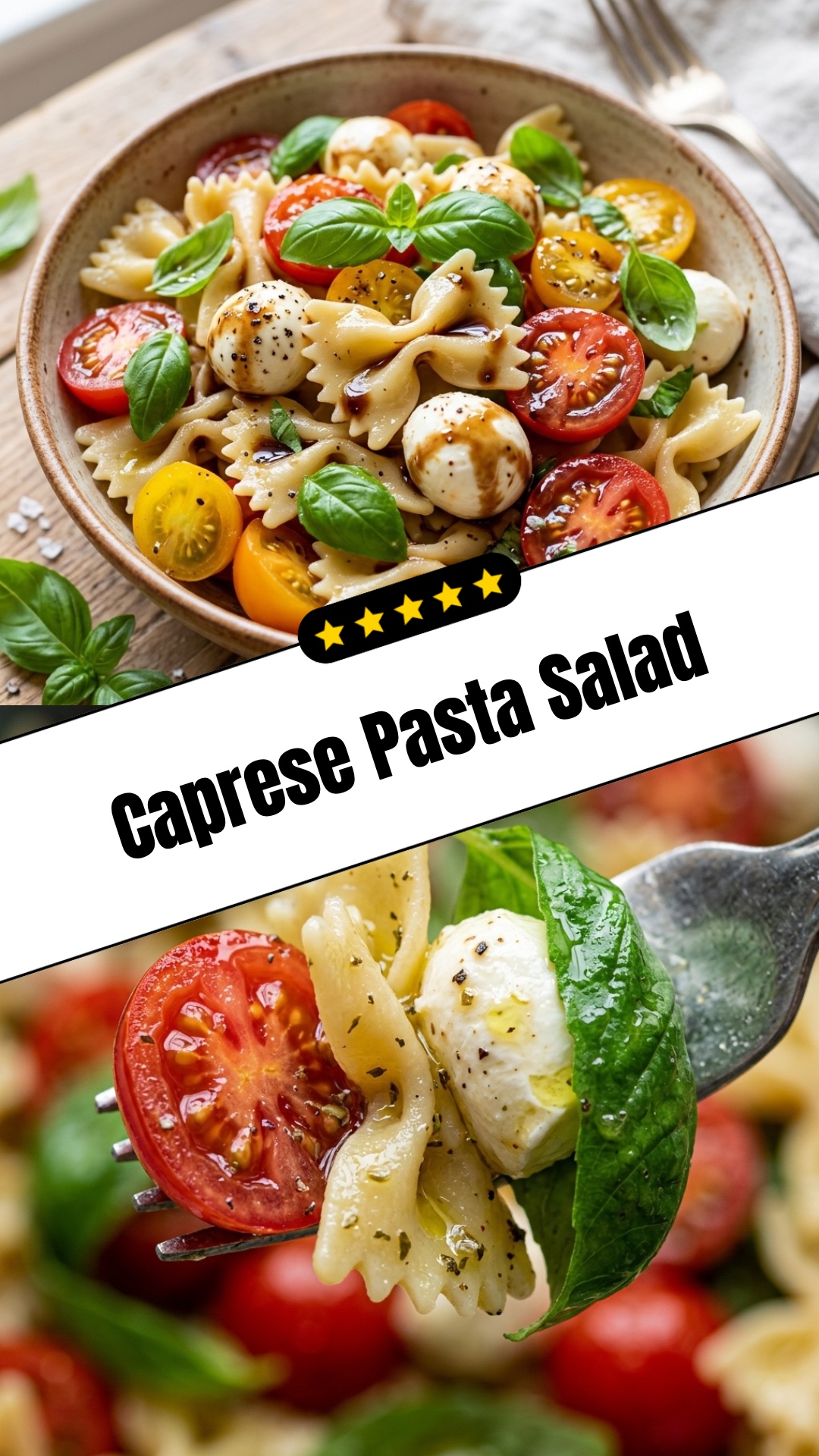 Caprese Pasta Salad - pin