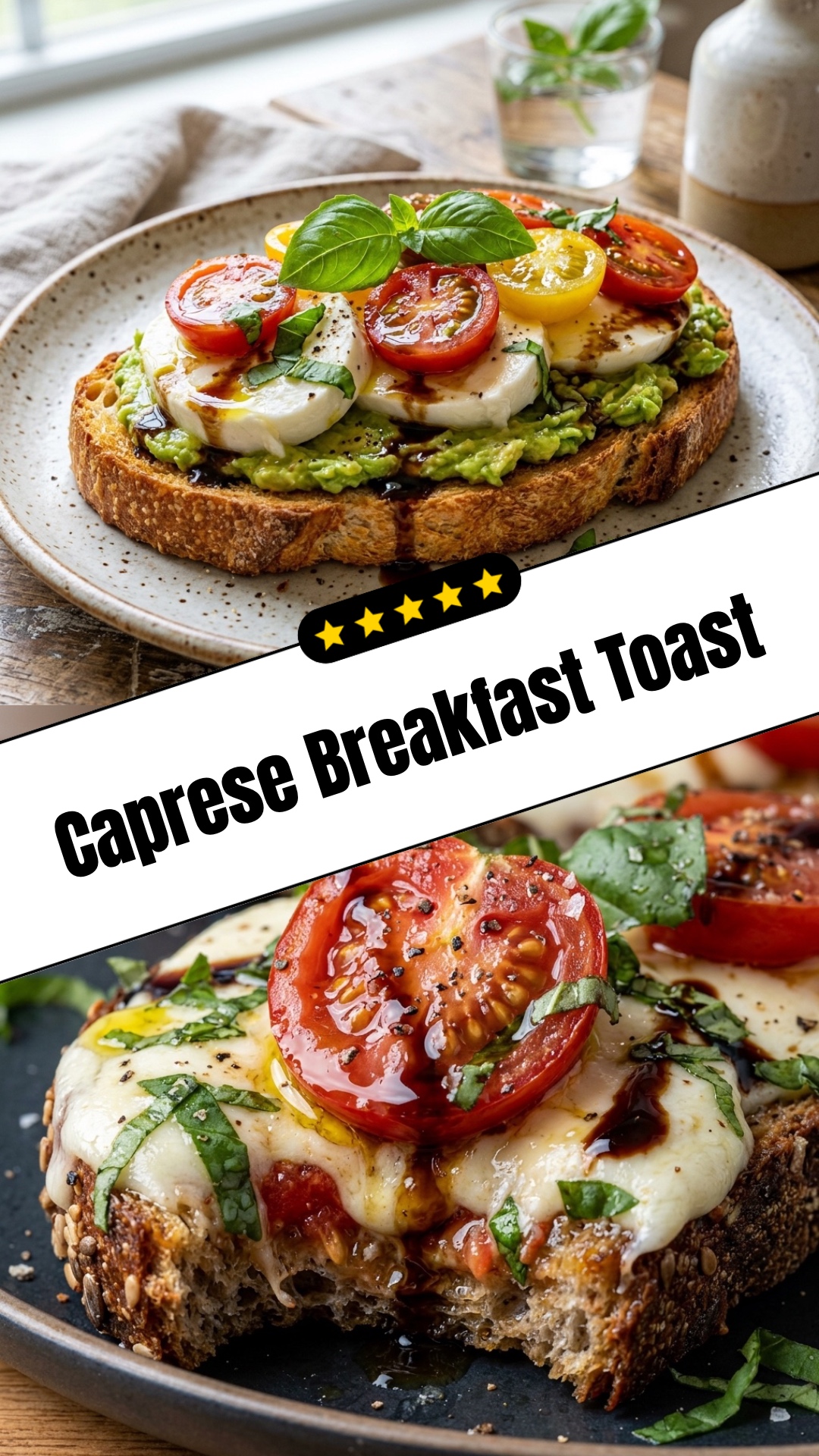 Caprese Breakfast Toast - pin