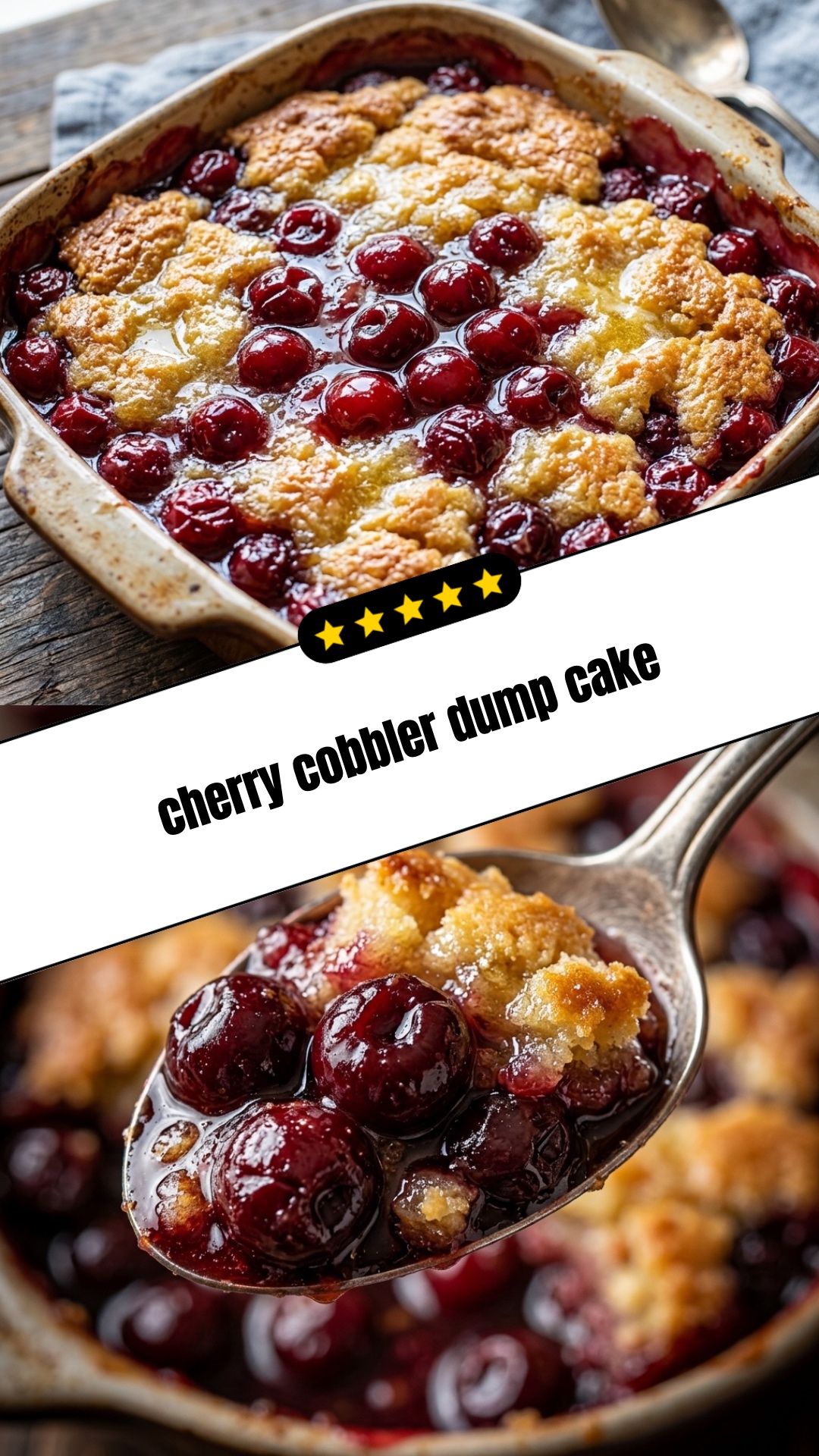 cherry cobbler dump cake - pin