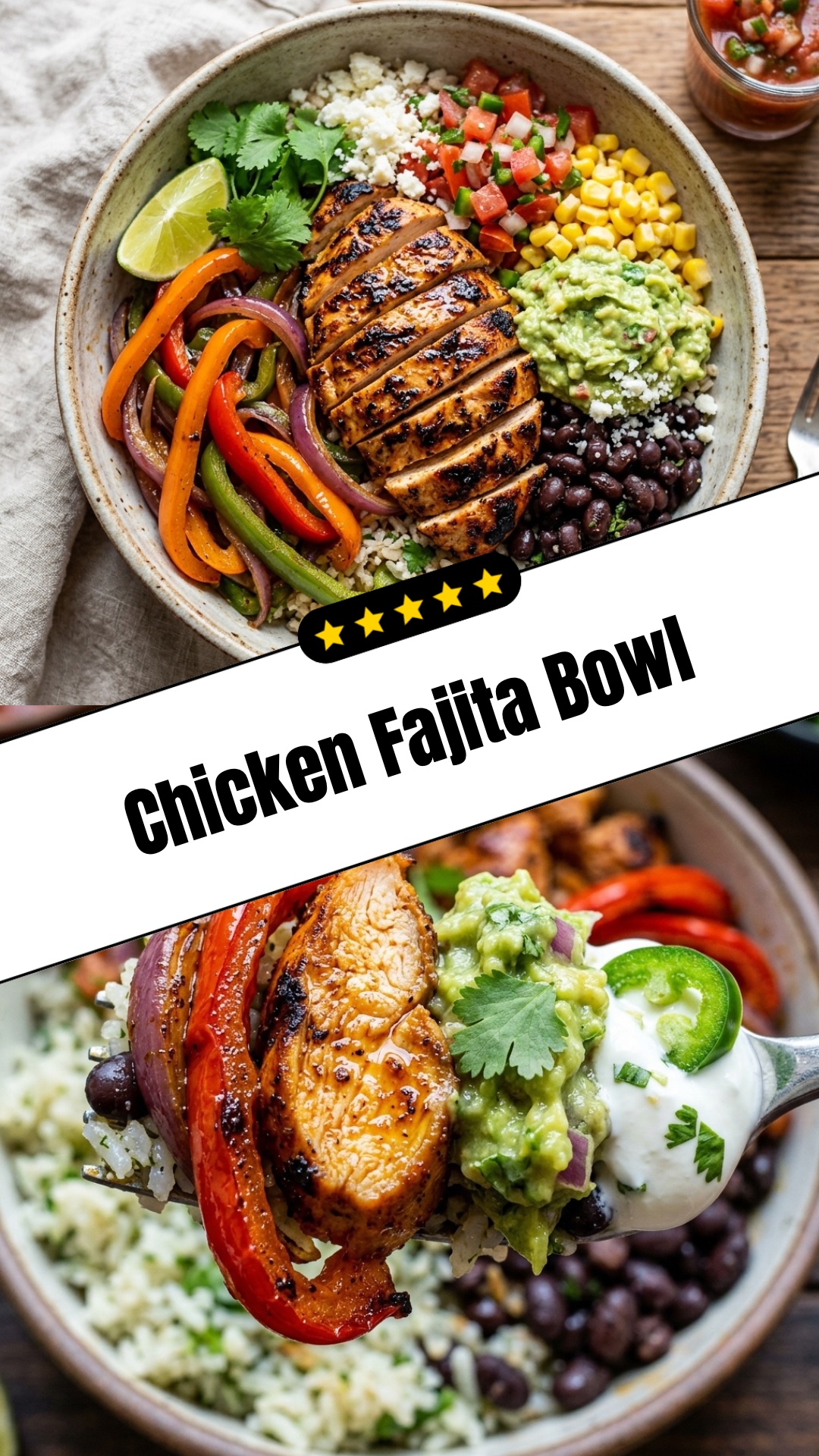 Chicken Fajita Bowl - pin