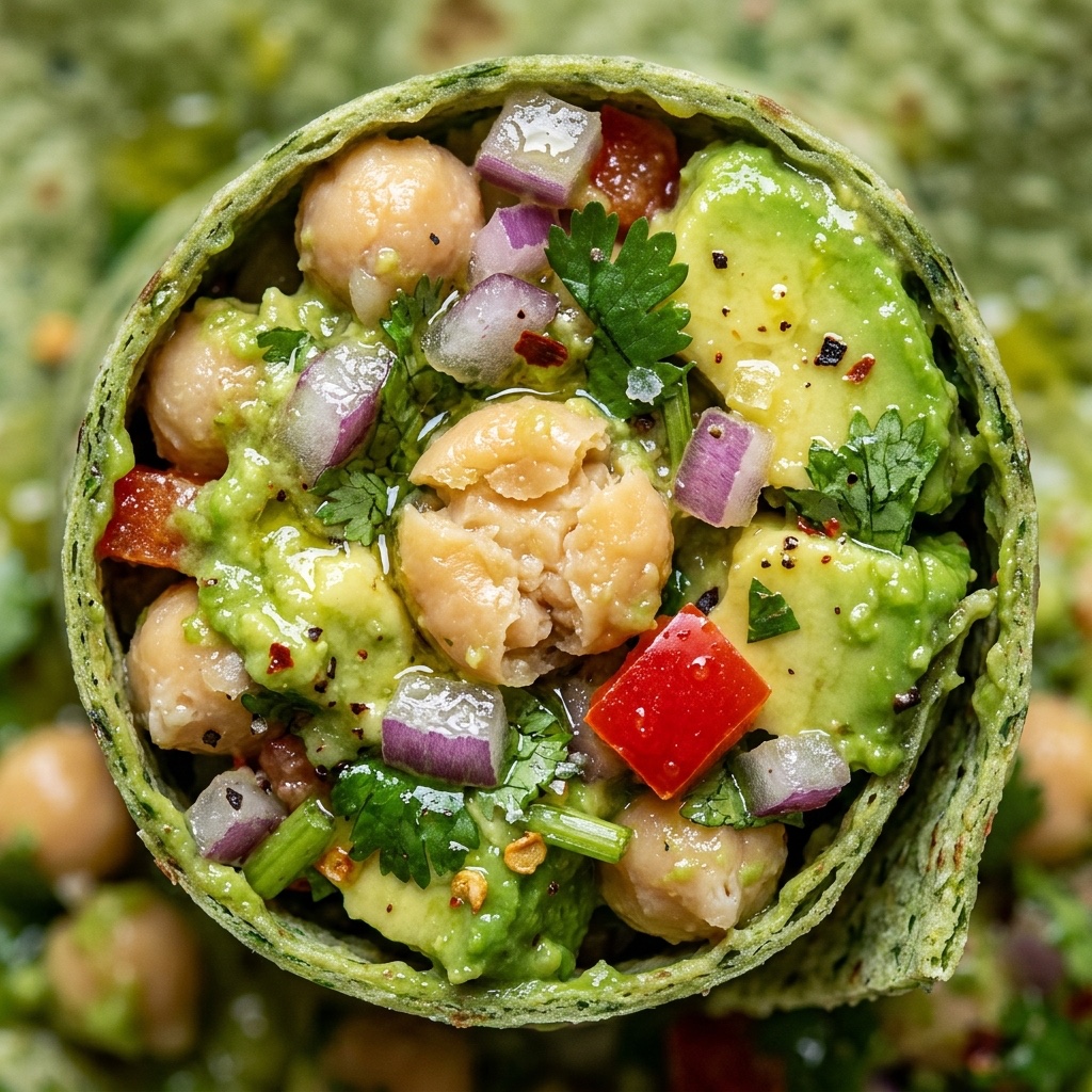 Chickpea Avocado Salad Wraps