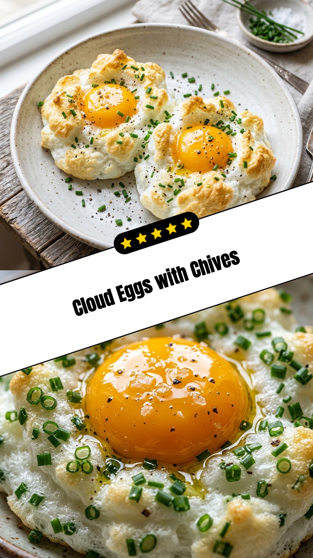 Cloud Eggs with Chives - pin