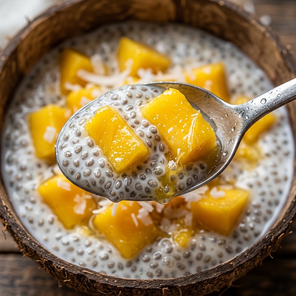Coconut Chia Pudding with Mango