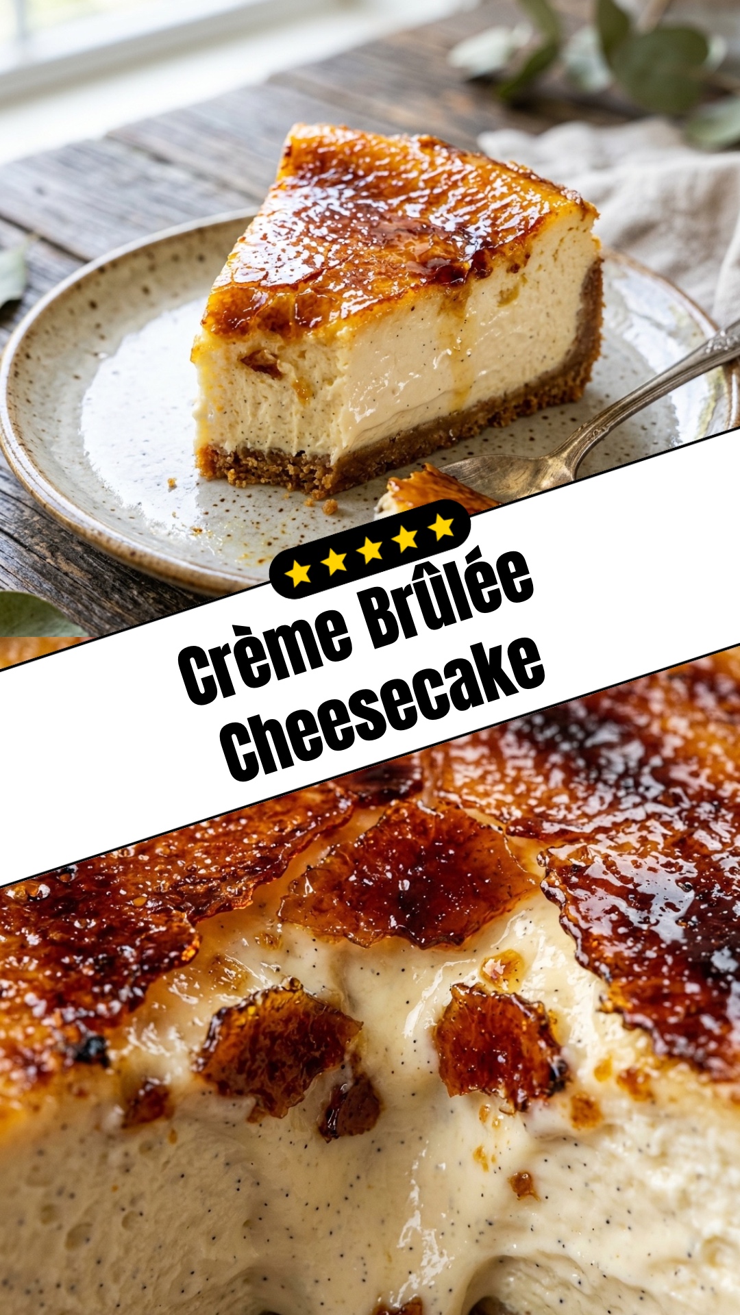 Crème Brûlée Cheesecake - pin