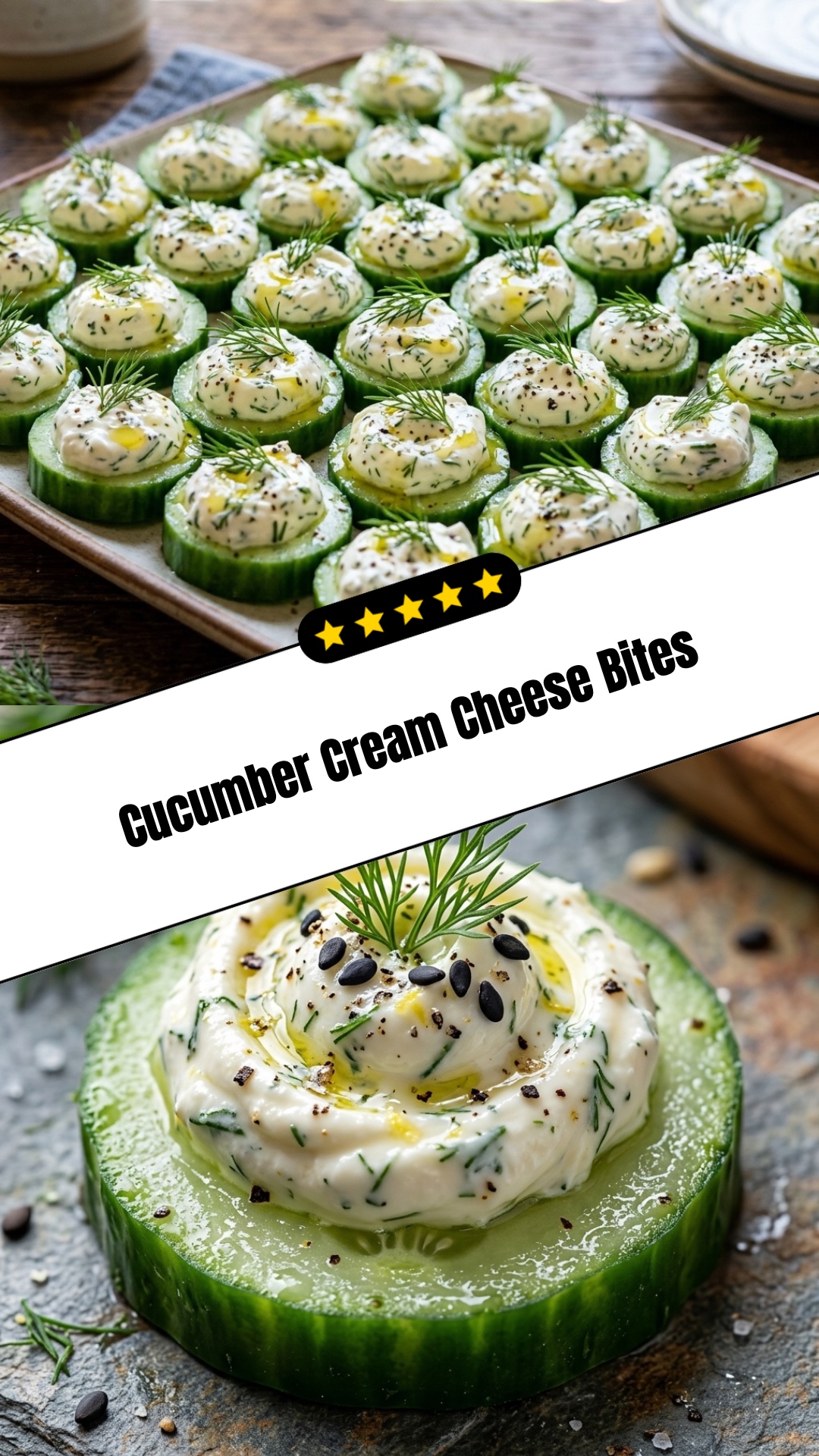 Cucumber Cream Cheese Bites - pin