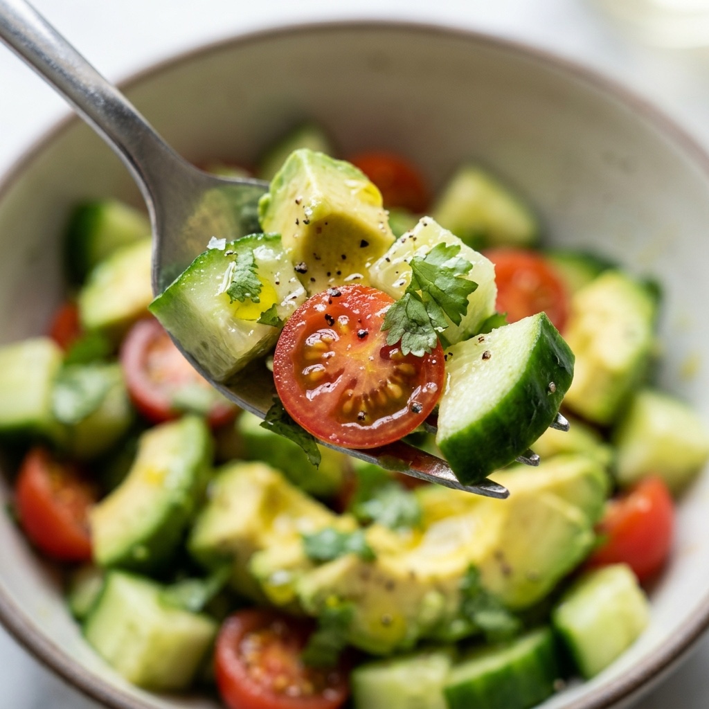 Cucumber Tomato Avocado Salad
