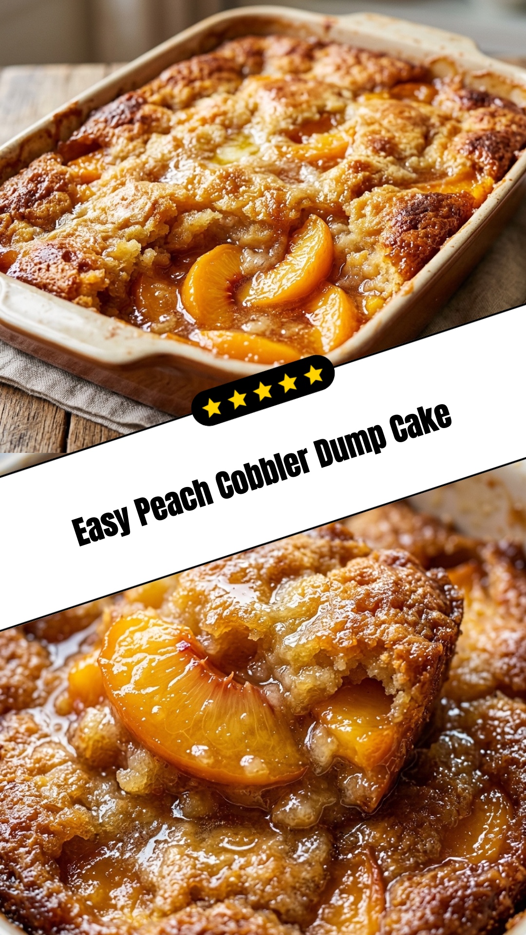Easy Peach Cobbler Dump Cake - pin