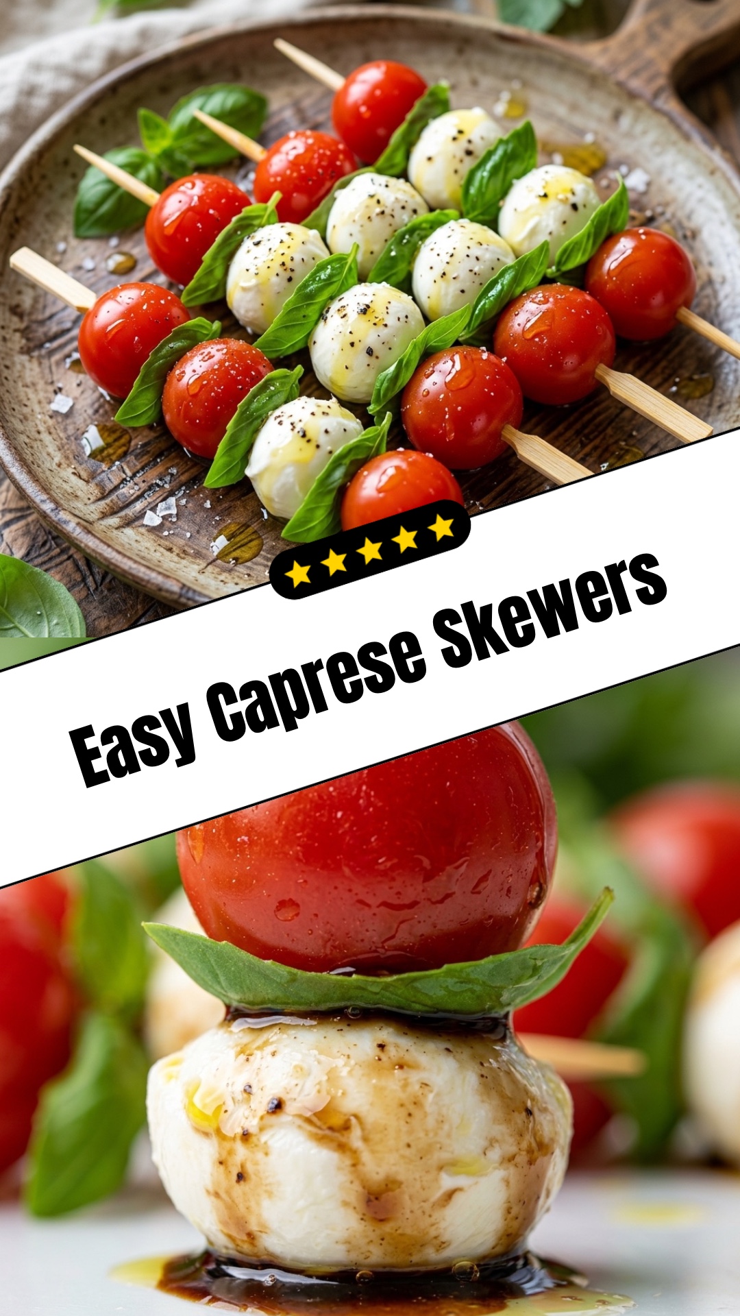 Easy Caprese Skewers - pin