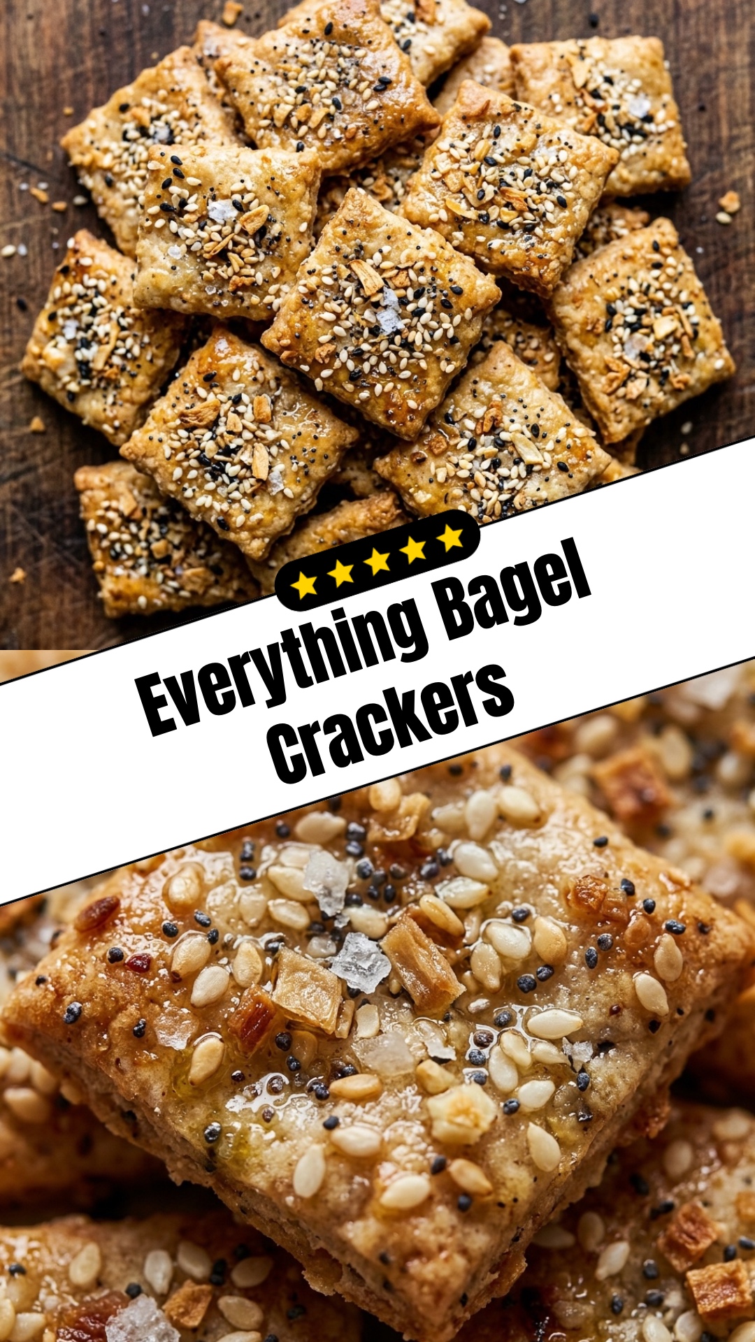 Everything Bagel Crackers - pin