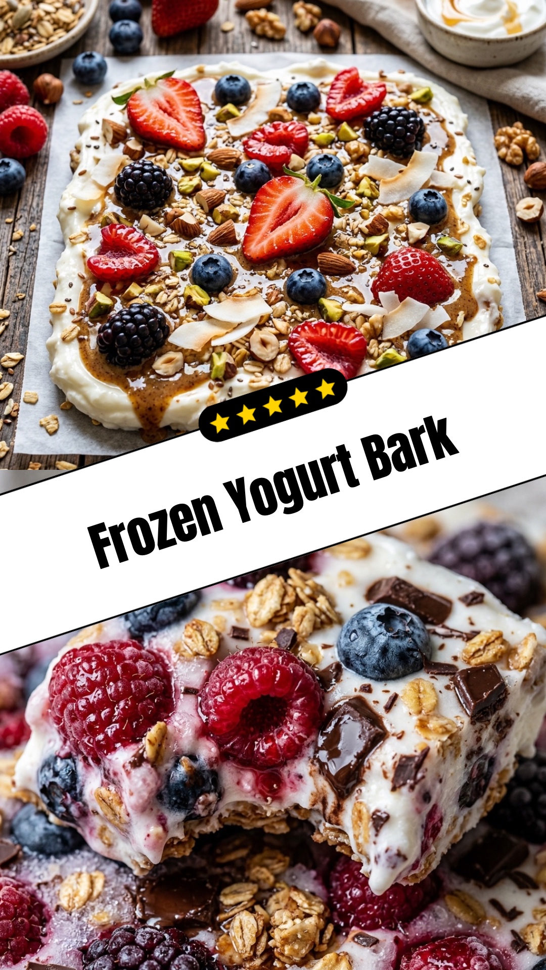 Frozen Yogurt Bark - pin