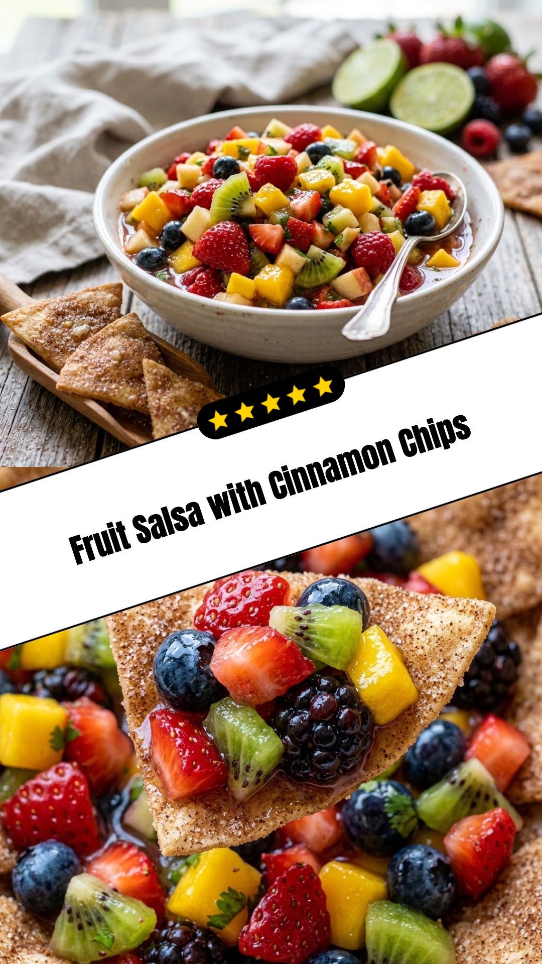 Fruit Salsa with Cinnamon Chips - pin