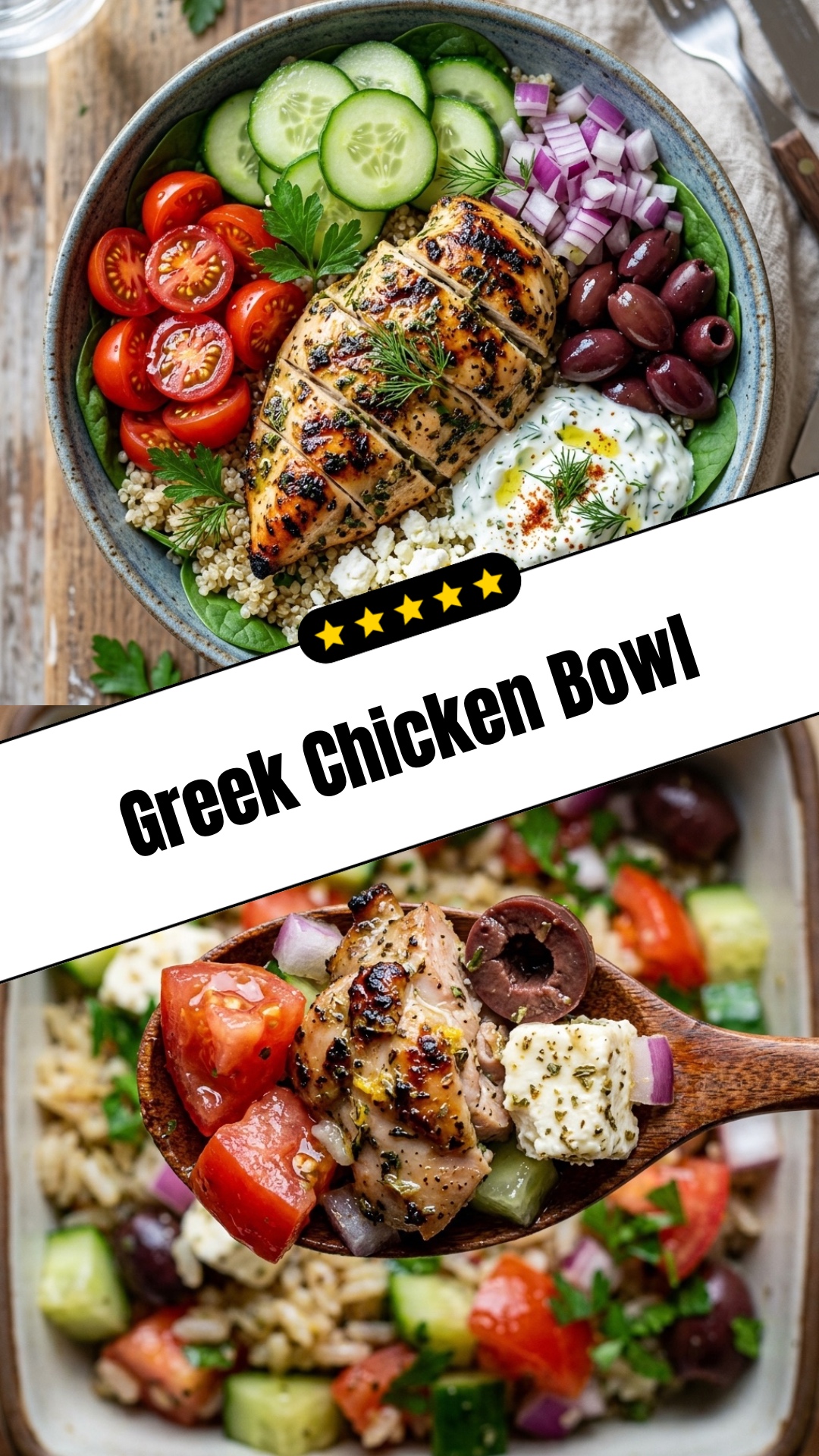 Greek Chicken Bowl - pin