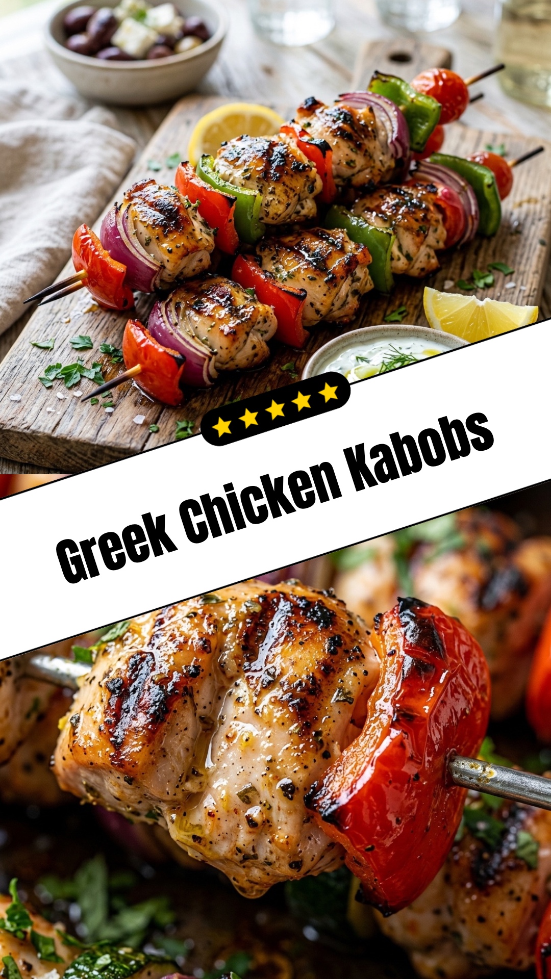 Greek Chicken Kabobs - pin
