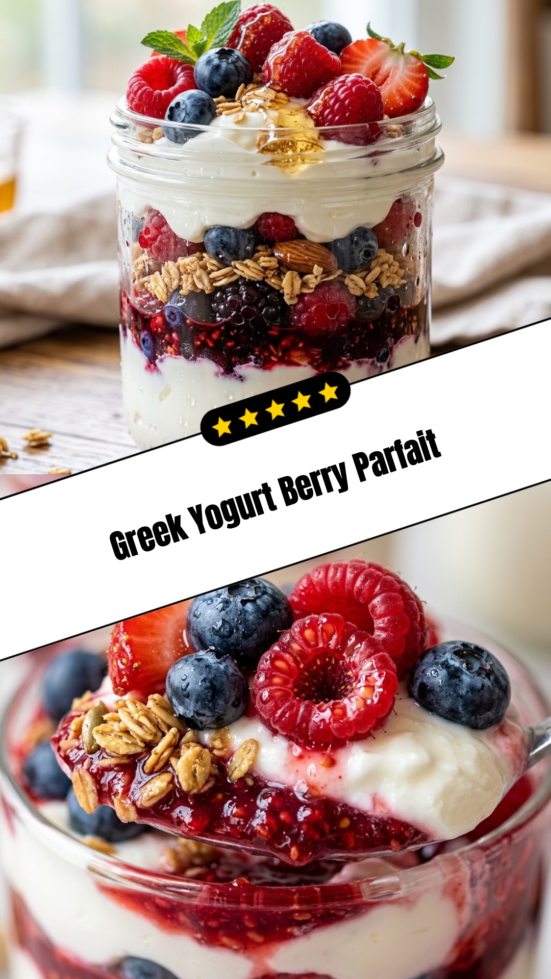 Greek Yogurt Berry Parfait - pin