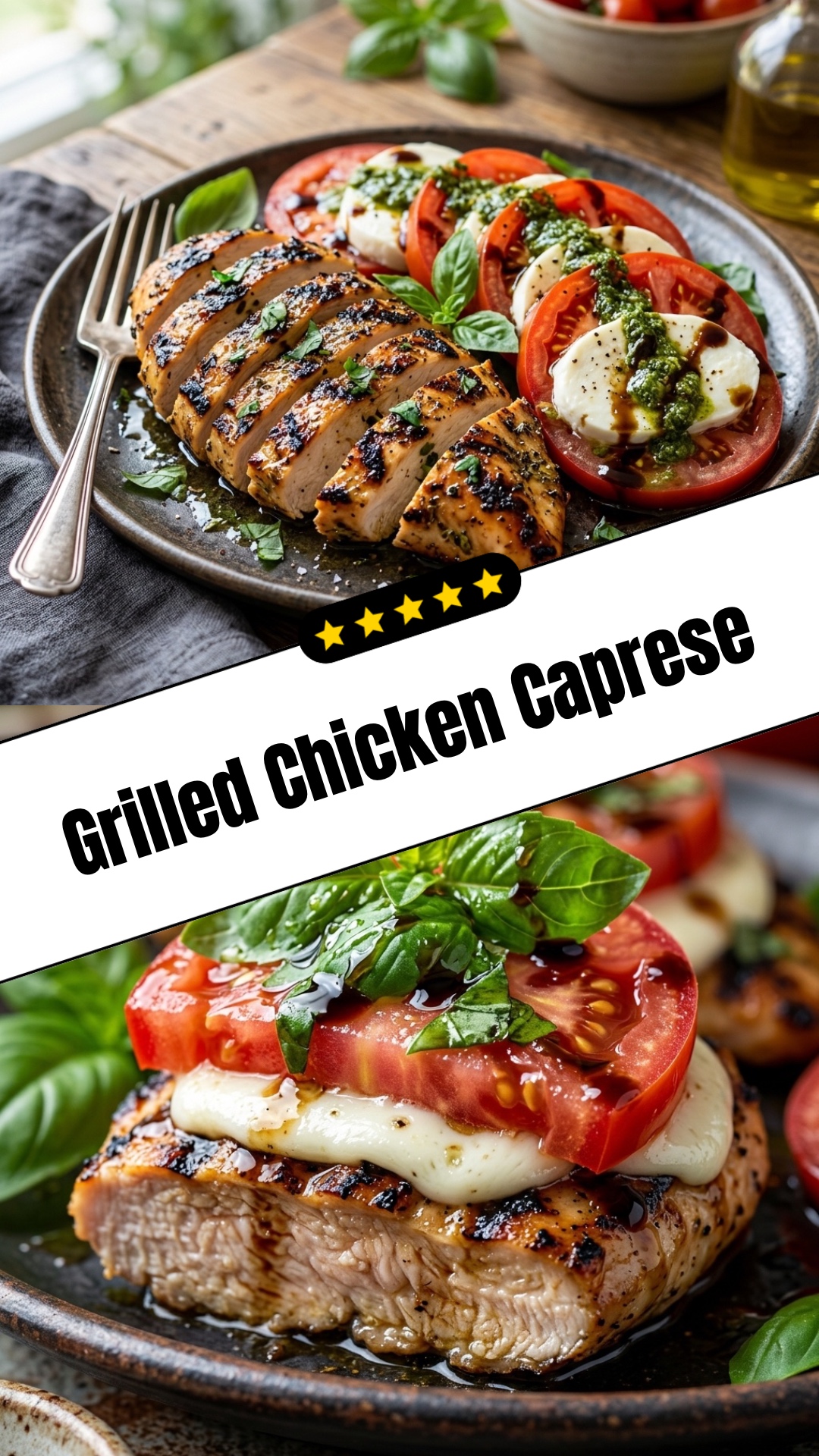 Grilled Chicken Caprese - pin