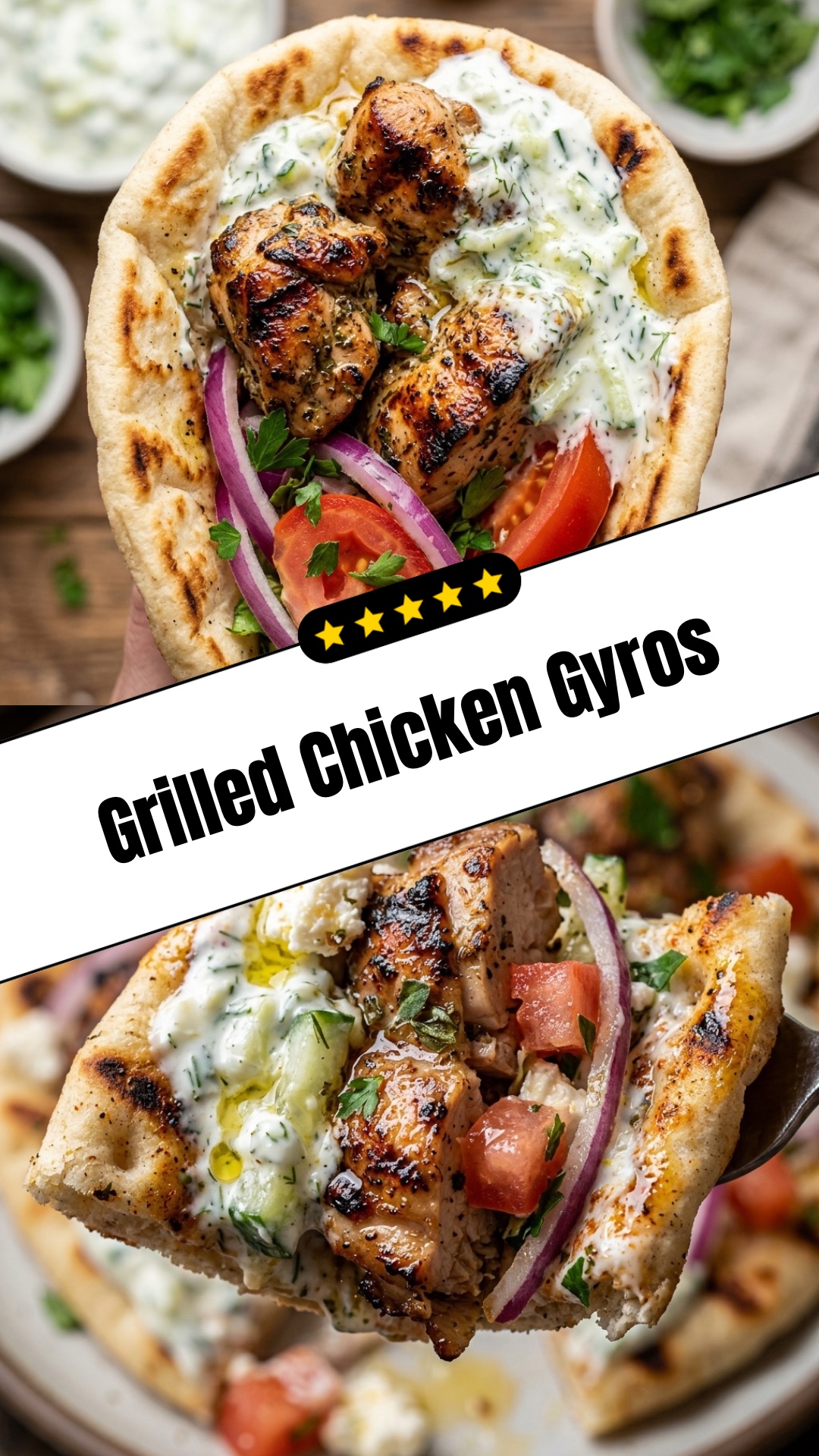 Grilled Chicken Gyros - pin