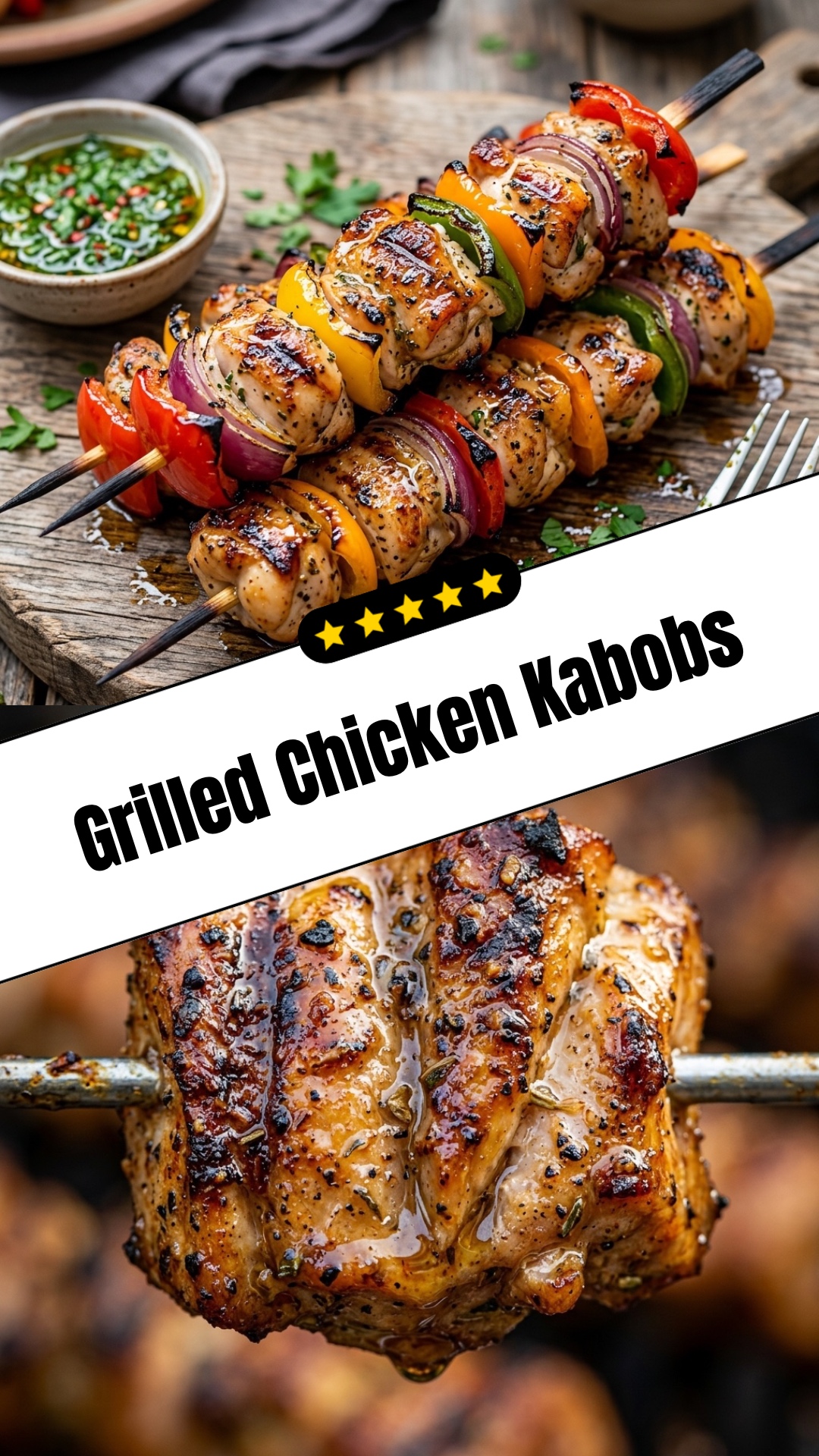 Grilled Chicken Kabobs - pin