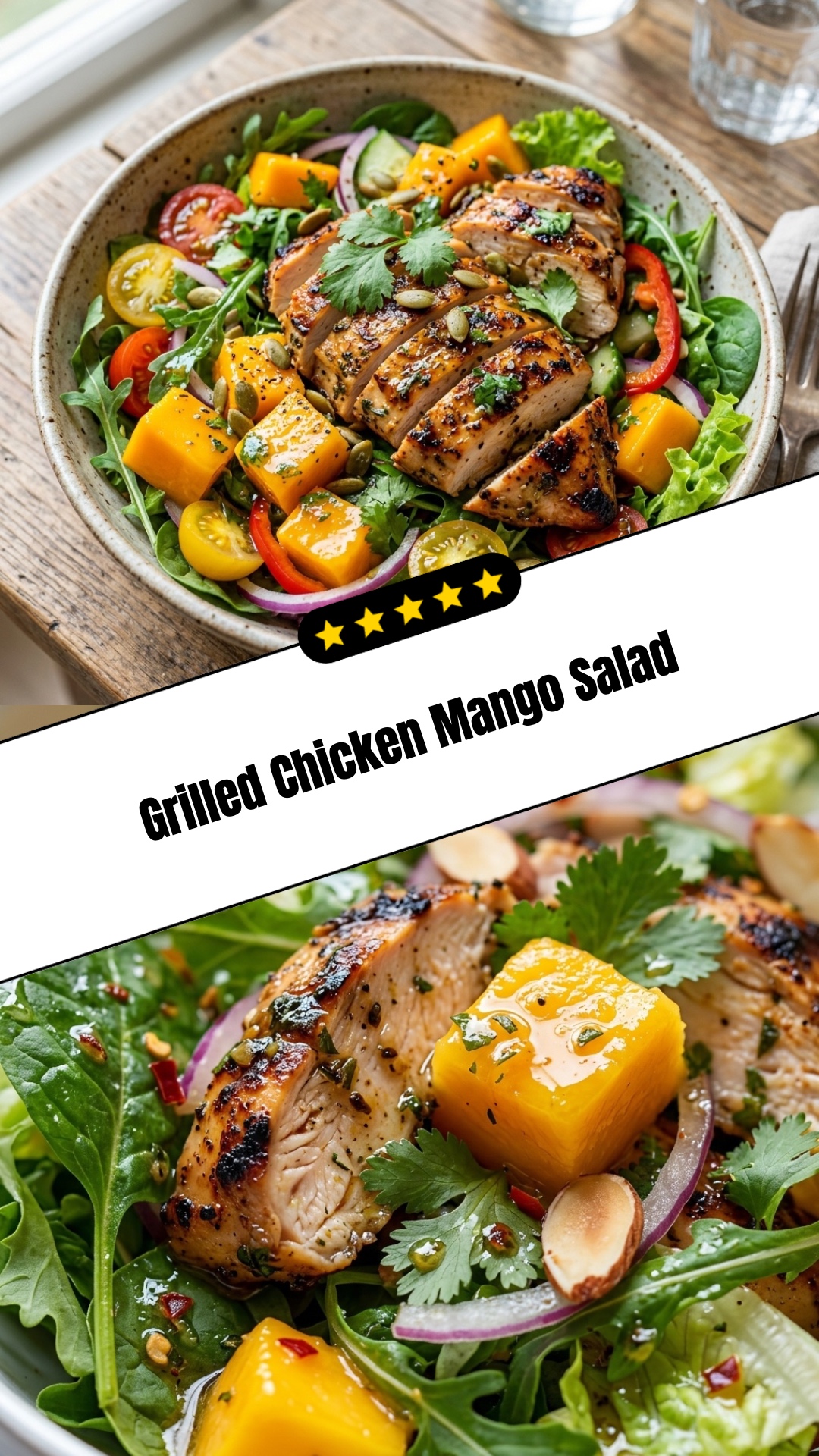 Grilled Chicken Mango Salad - pin