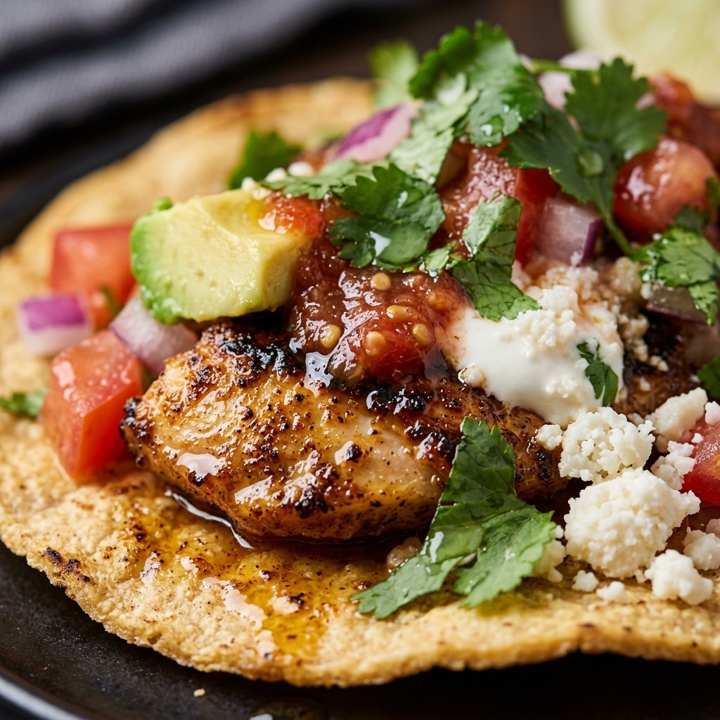 Grilled Chicken Tostadas
