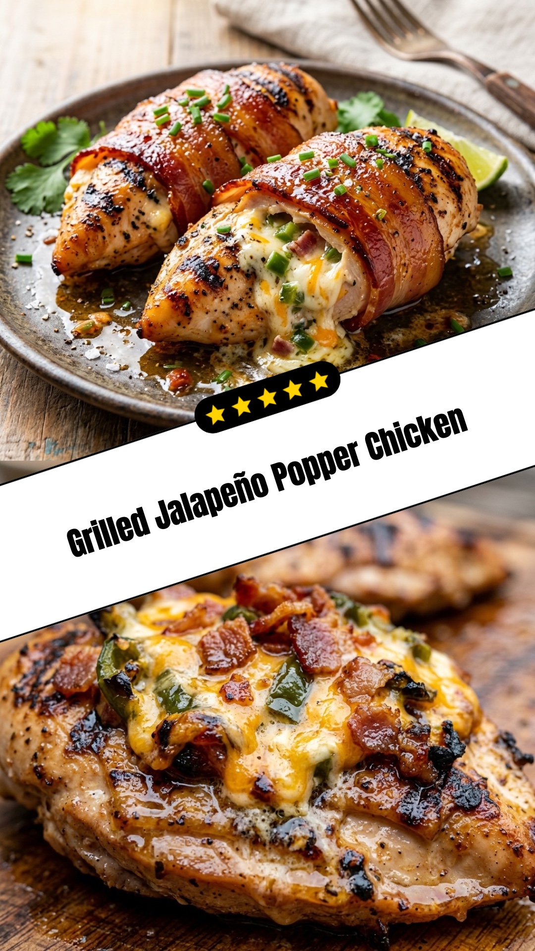 Grilled Jalapeño Popper Chicken - pin