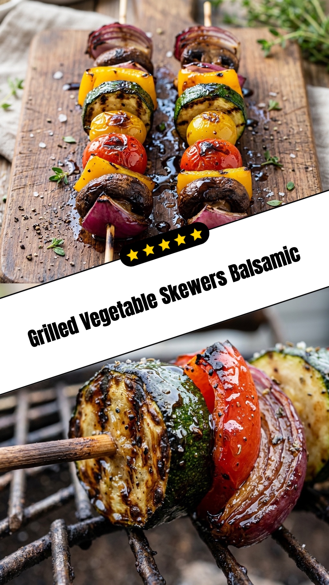 Grilled Vegetable Skewers Balsamic - pin