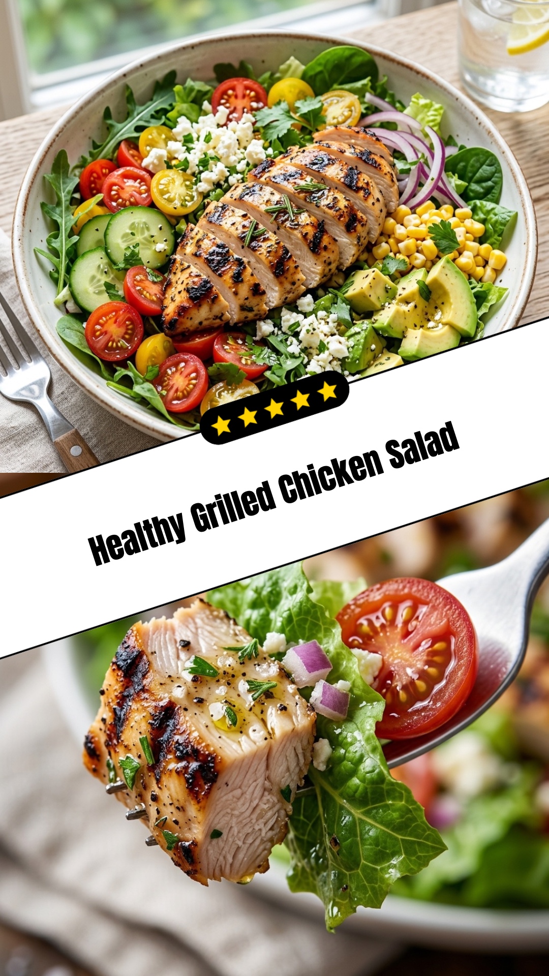 Healthy Grilled Chicken Salad - pin