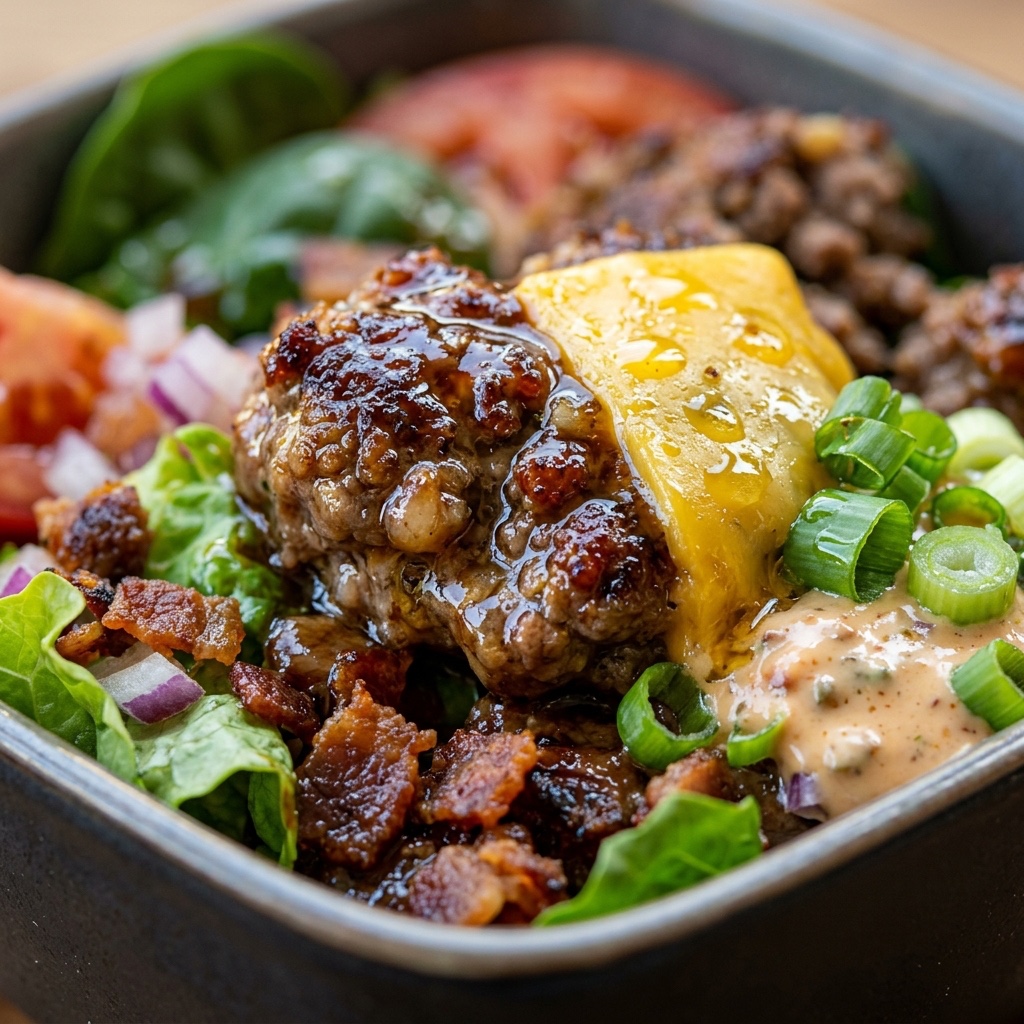 High Protein Burger Bowls