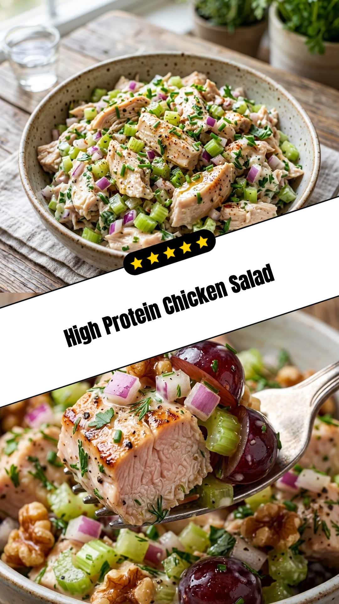 High Protein Chicken Salad - pin