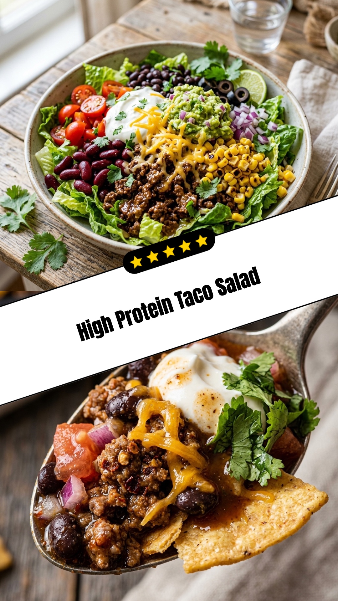 High Protein Taco Salad - pin
